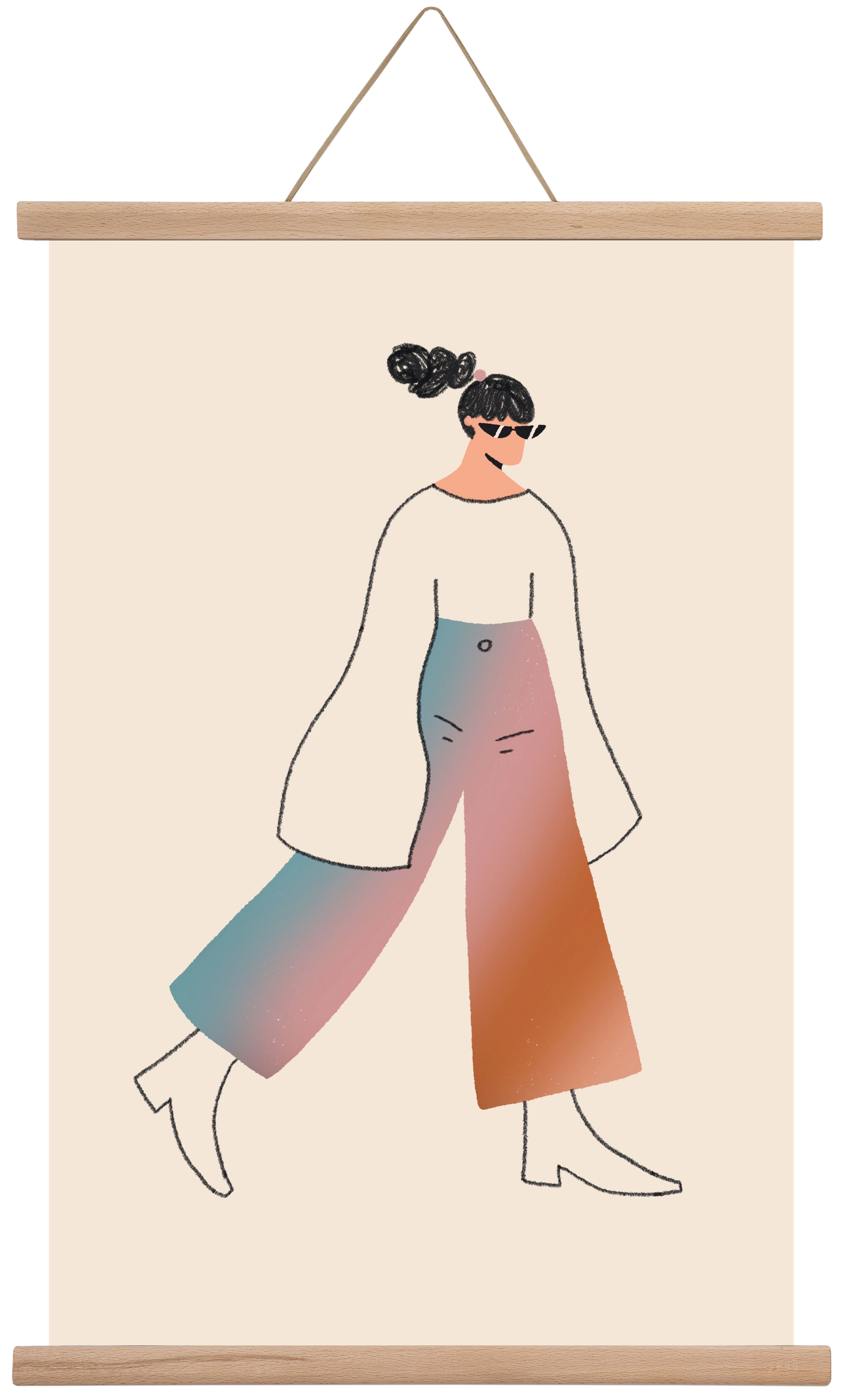 Be Bold, 40x60 cm (40x60 cm), Tölgy akasztó