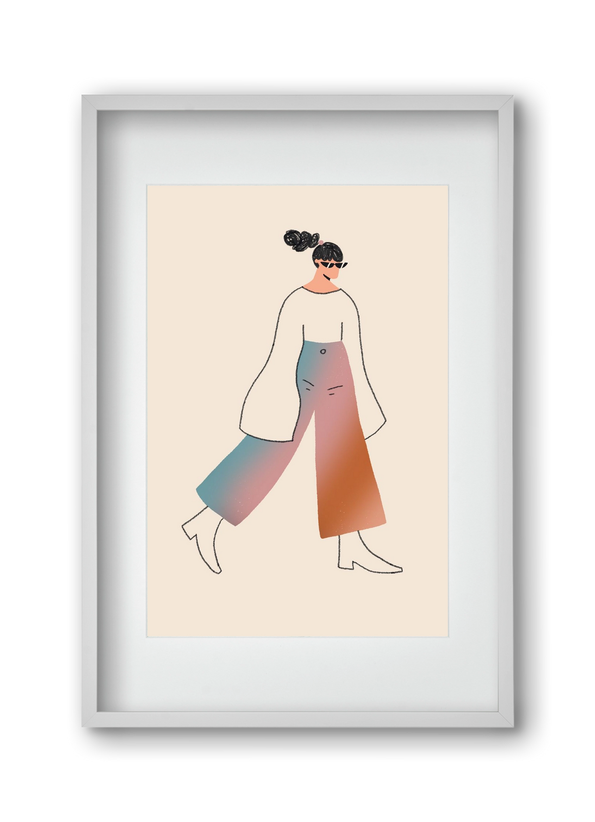 Be Bold, 30x45 cm (20x30 cm), Fehér keret, paszpartuval