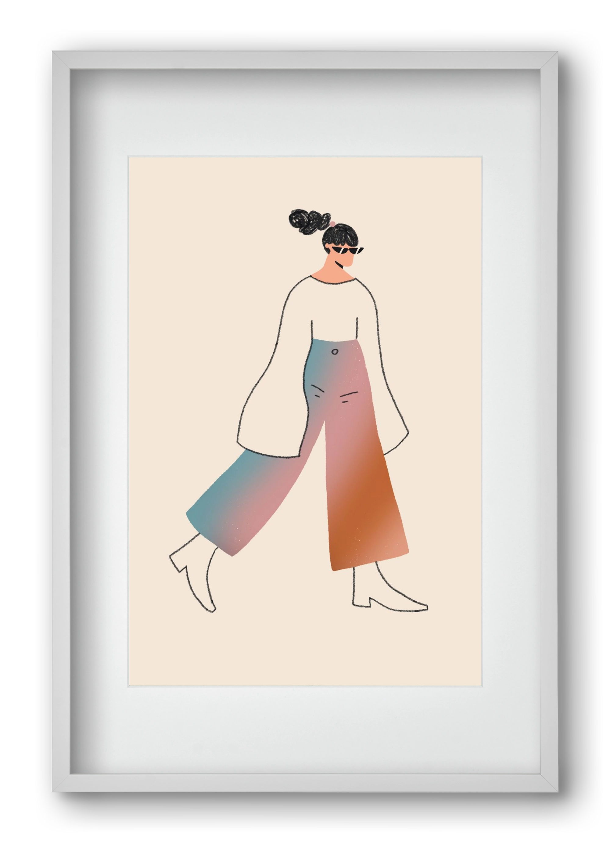 Be Bold, 40x60 cm (30x45 cm), Fehér keret, paszpartuval