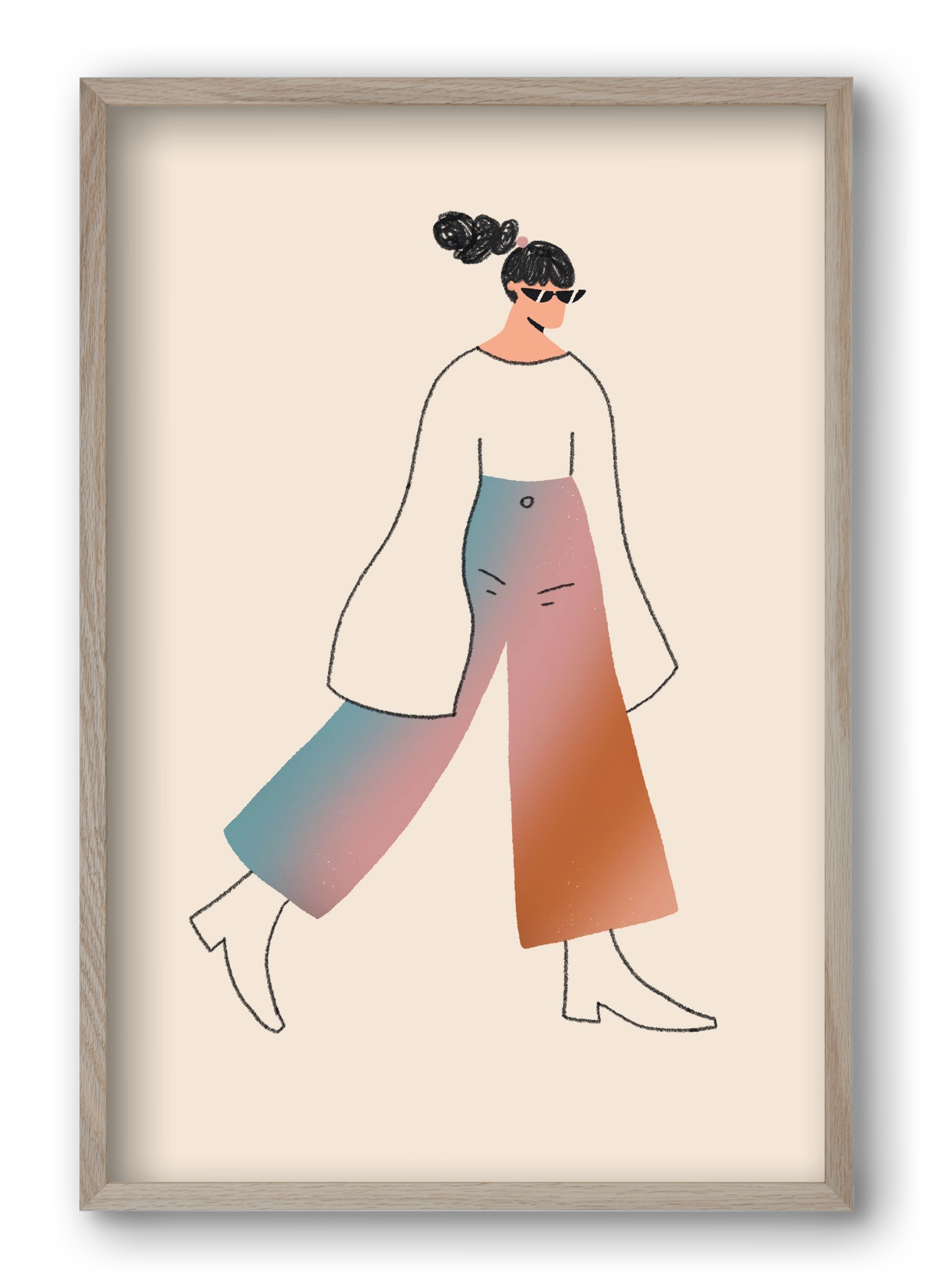 Be Bold, 40x60 cm (40x60 cm), Tölgy keret