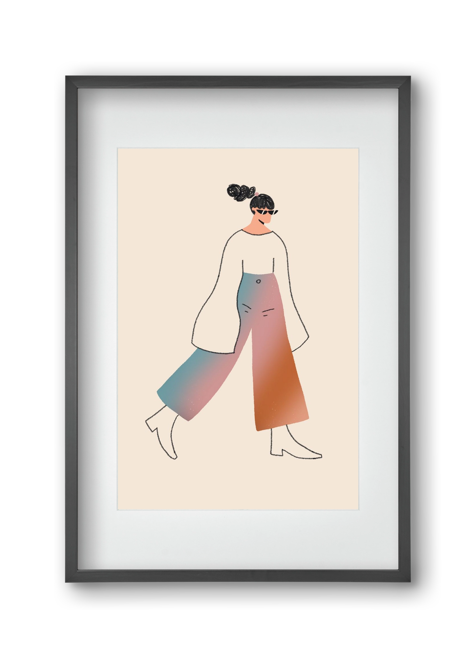 Be Bold, 30x45 cm (20x30 cm), Fekete keret, paszpartuval