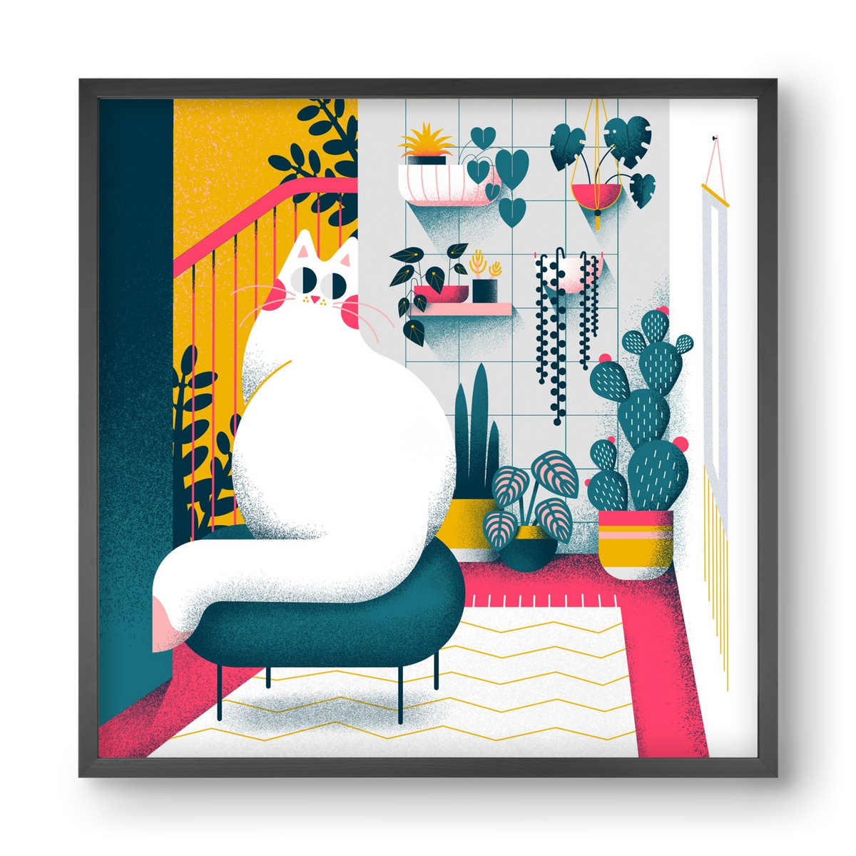 Plantmom, 40x40 cm (40x40 cm), Fekete keret