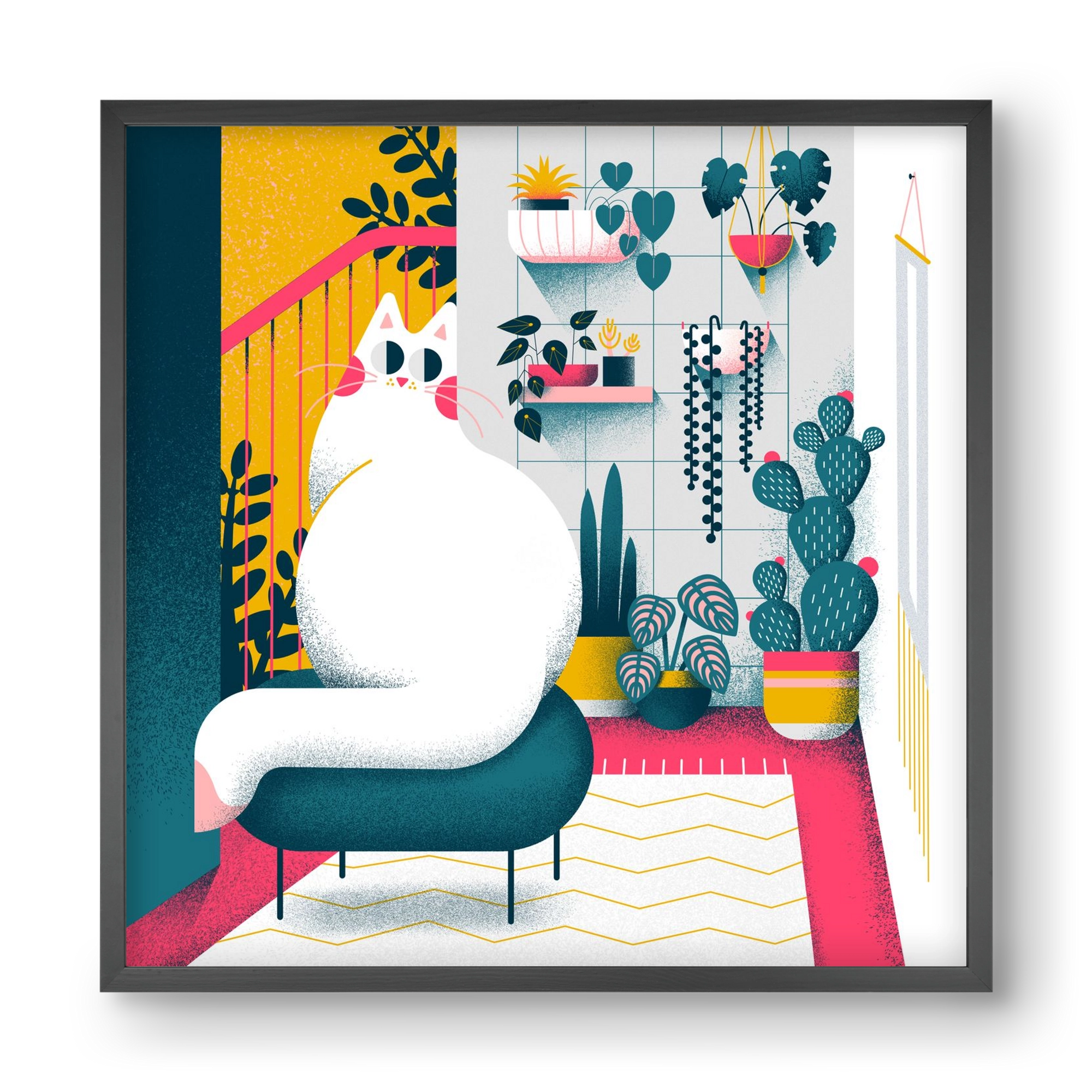 Plantmom, 40x40 cm (40x40 cm), Fekete keret