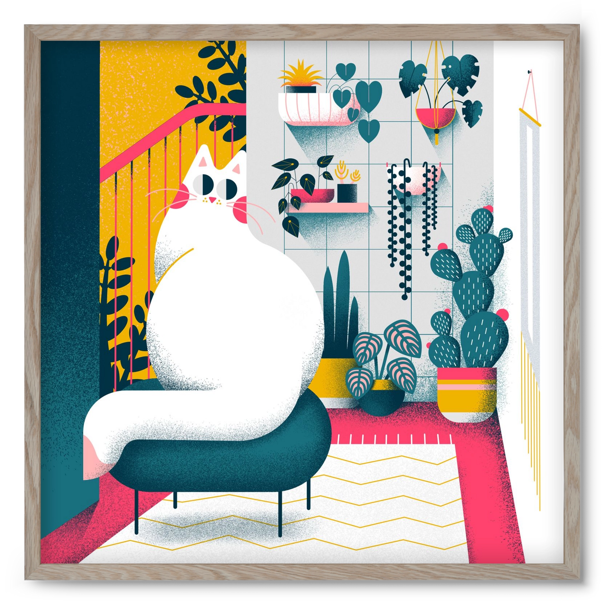 Plantmom, 50x50 cm (50x50 cm), Tölgy keret