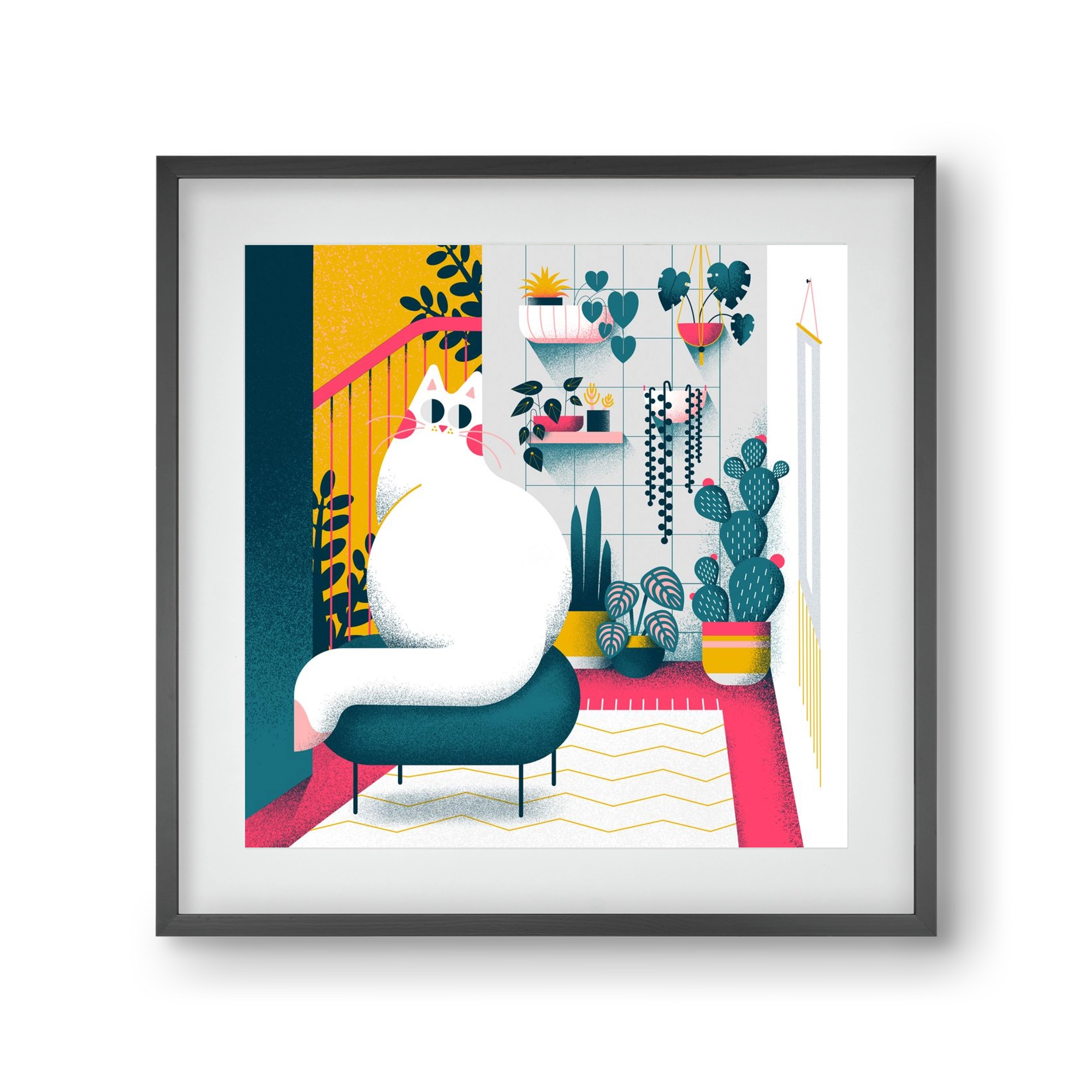 Plantmom, 30x30 cm (20x20 cm), Fekete keret, paszpartuval