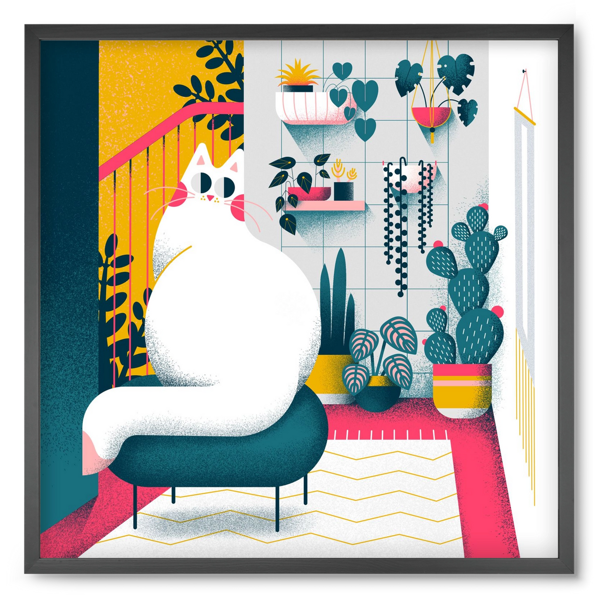 Plantmom, 50x50 cm (50x50 cm), Fekete keret