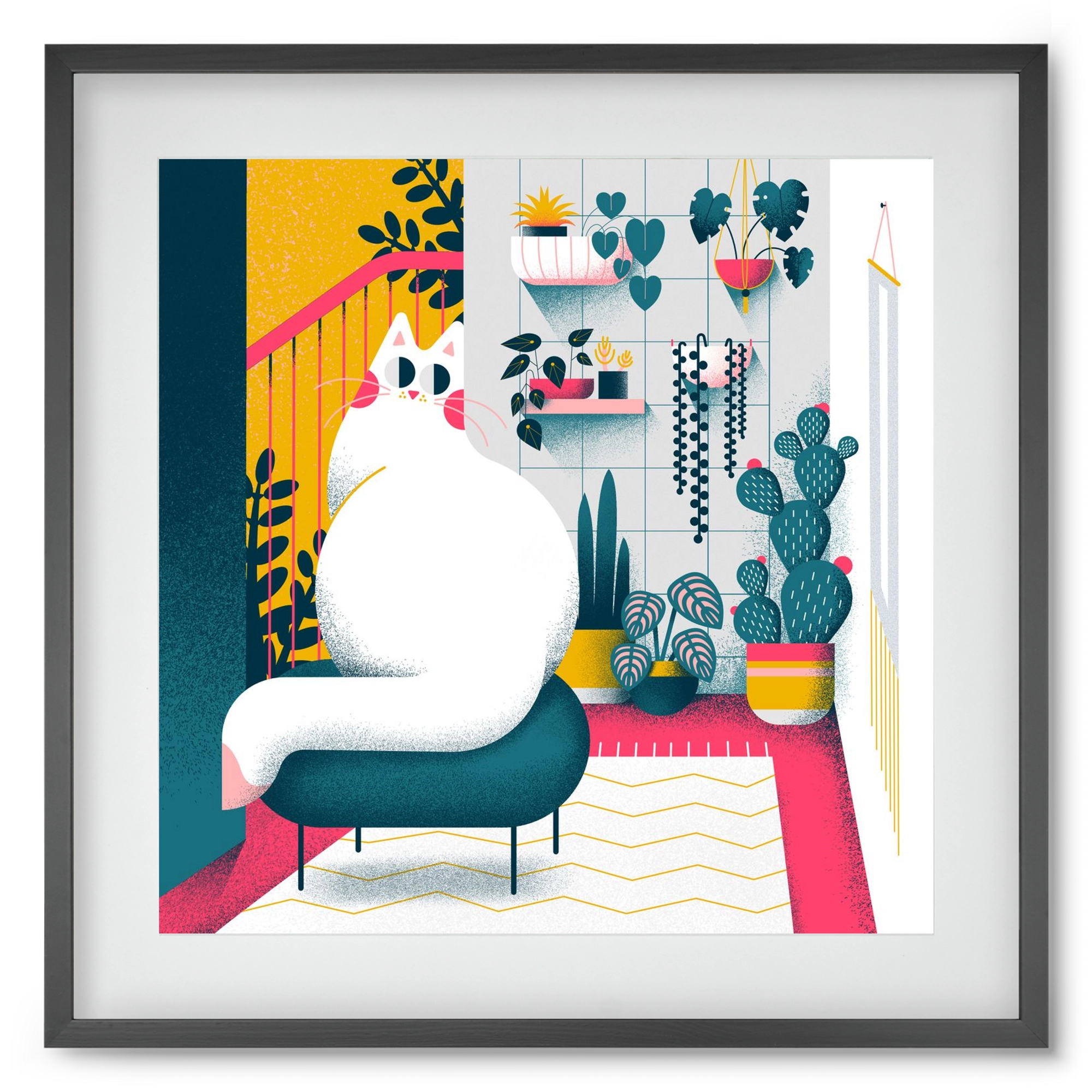 Plantmom, 50x50 cm (40x40 cm), Fekete keret, paszpartuval