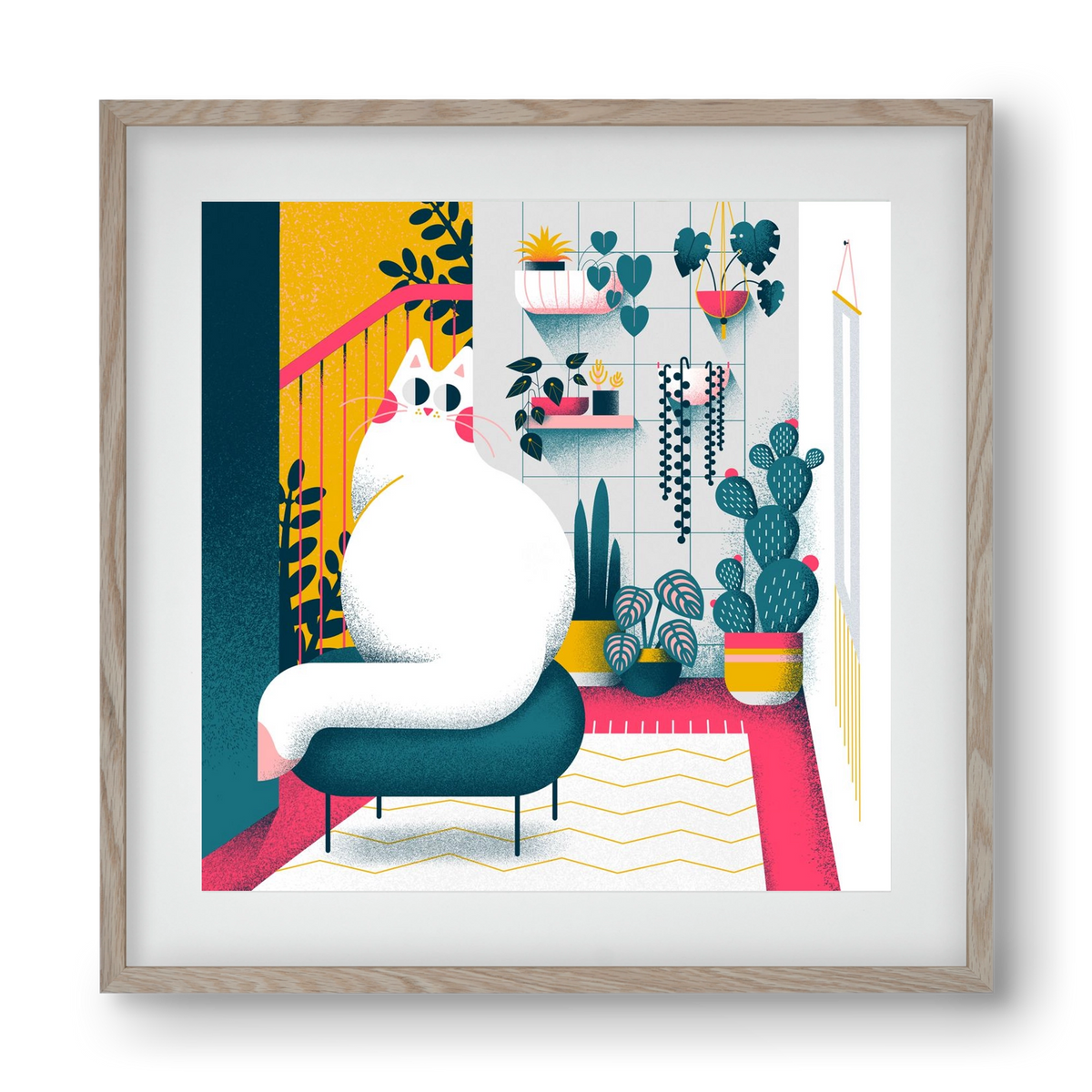 Plantmom, 40x40 cm (30x30 cm), Tölgy keret, paszpartuval