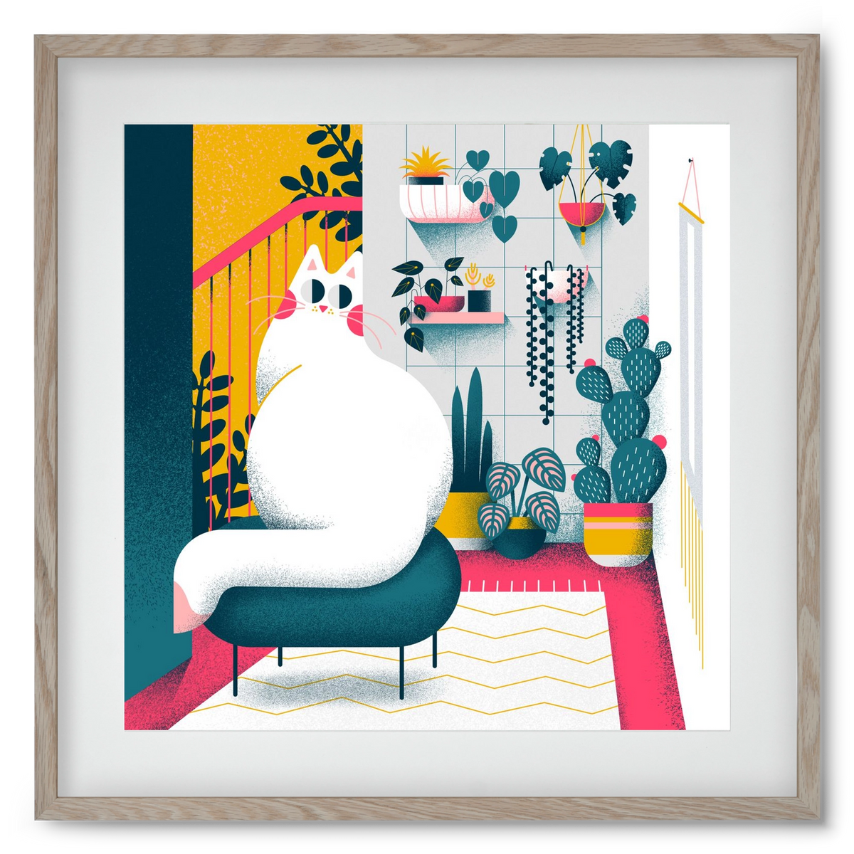 Plantmom, 50x50 cm (40x40 cm), Tölgy keret, paszpartuval