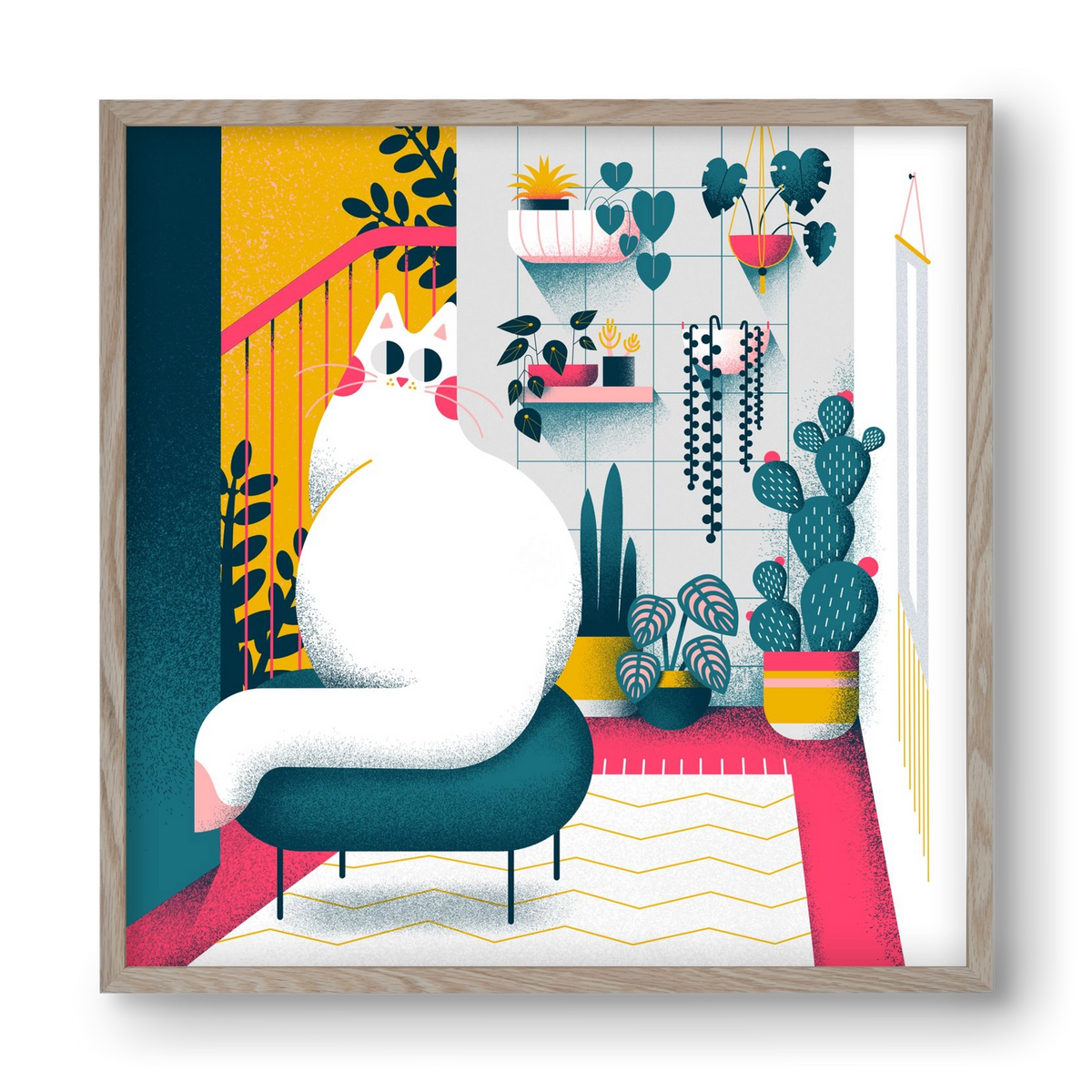 Plantmom, 40x40 cm (40x40 cm), Tölgy keret