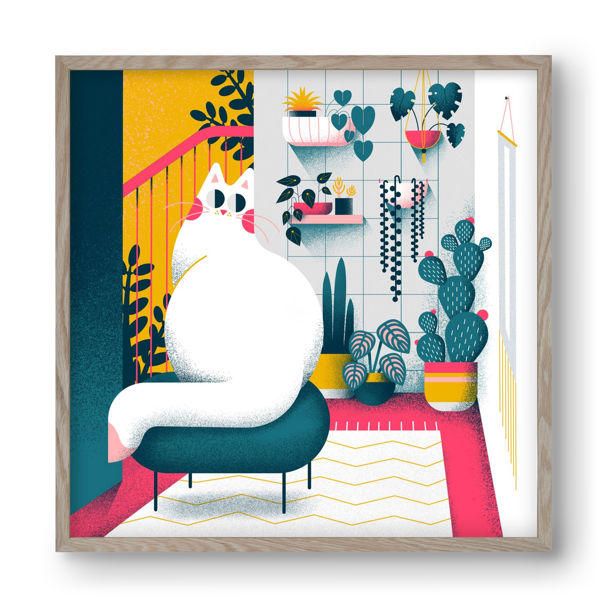 Plantmom, 40x40 cm (40x40 cm), Tölgy keret