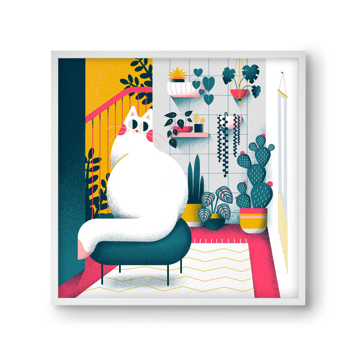 Plantmom, 30x30 cm (30x30 cm), Fehér keret