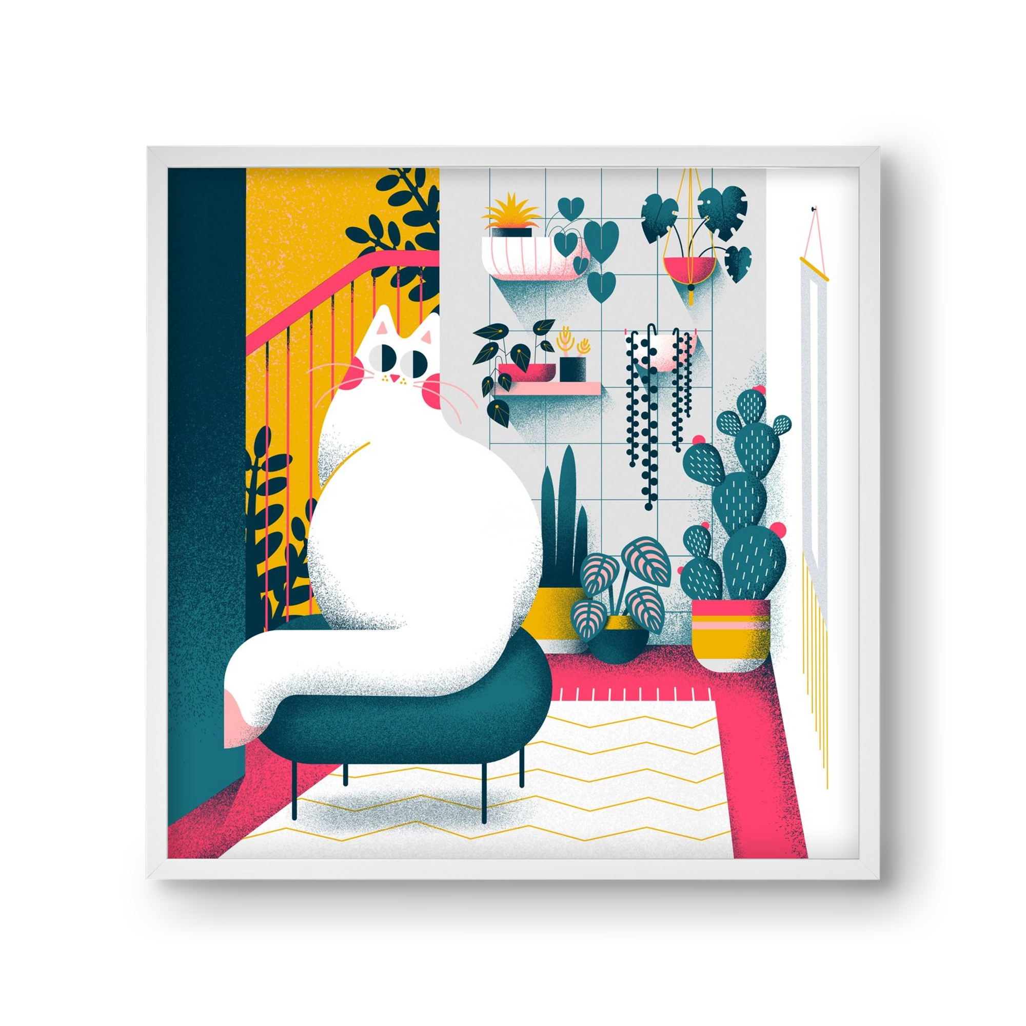 Plantmom, 30x30 cm (30x30 cm), Fehér keret