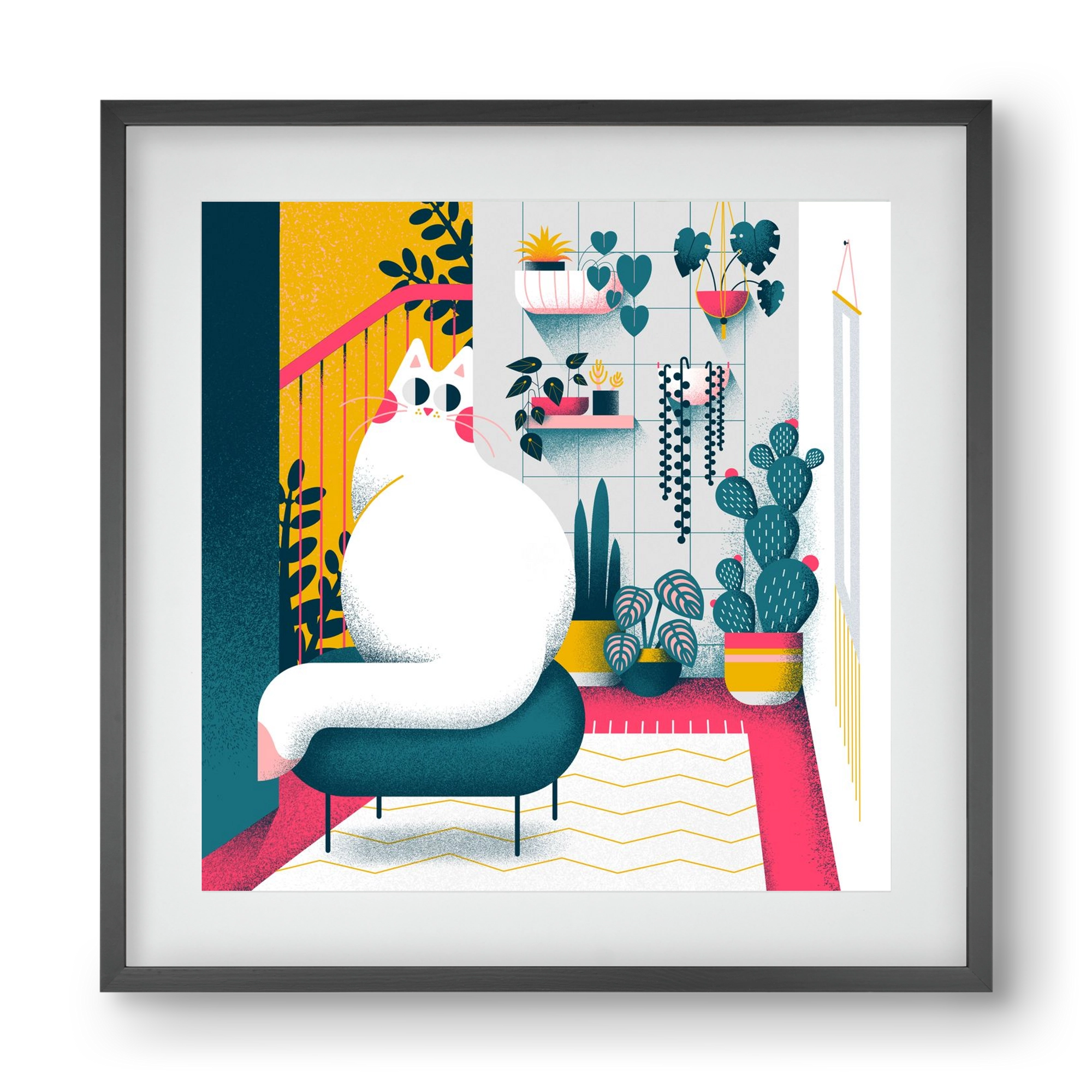 Plantmom, 40x40 cm (30x30 cm), Fekete keret, paszpartuval