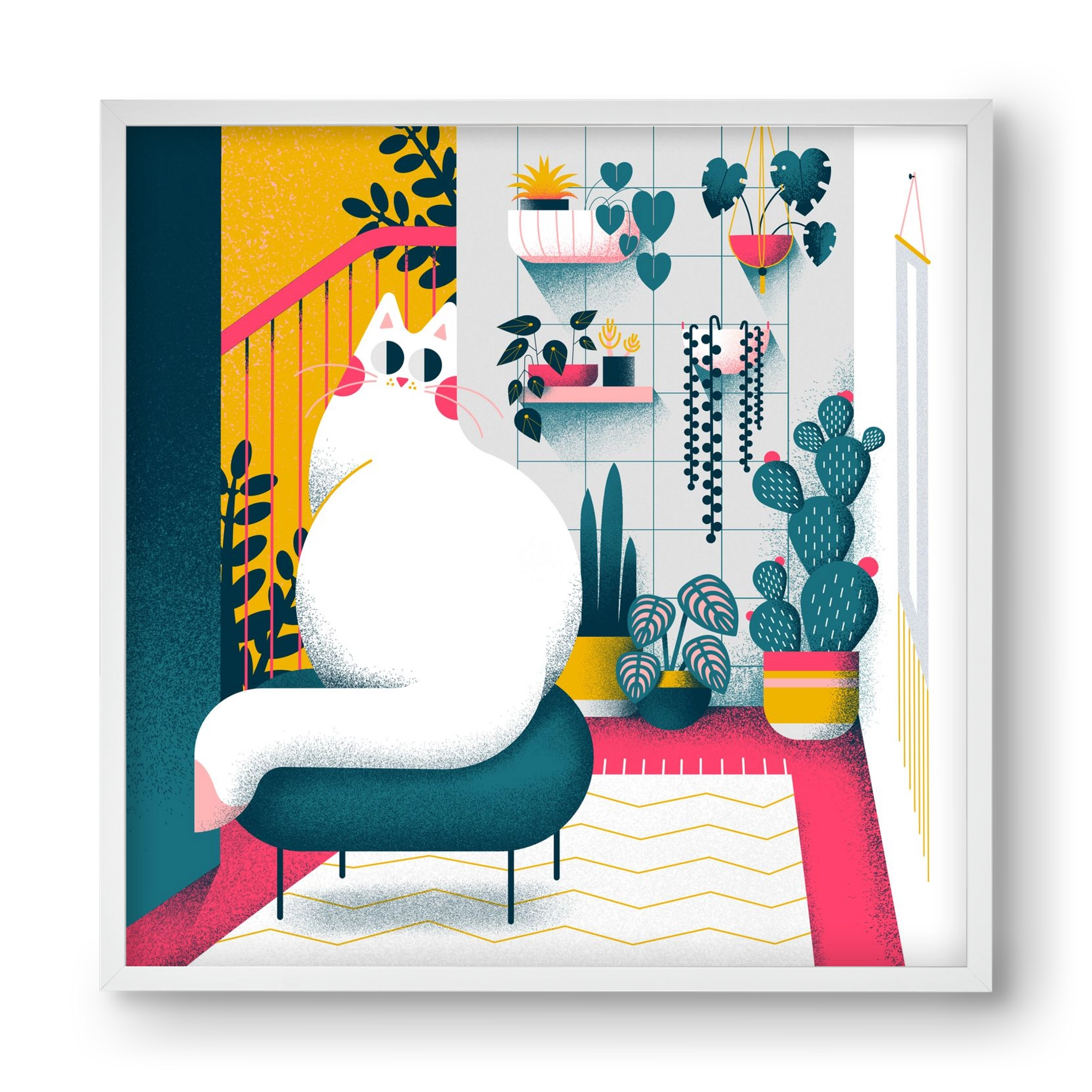 Plantmom, 40x40 cm (40x40 cm), Fehér keret
