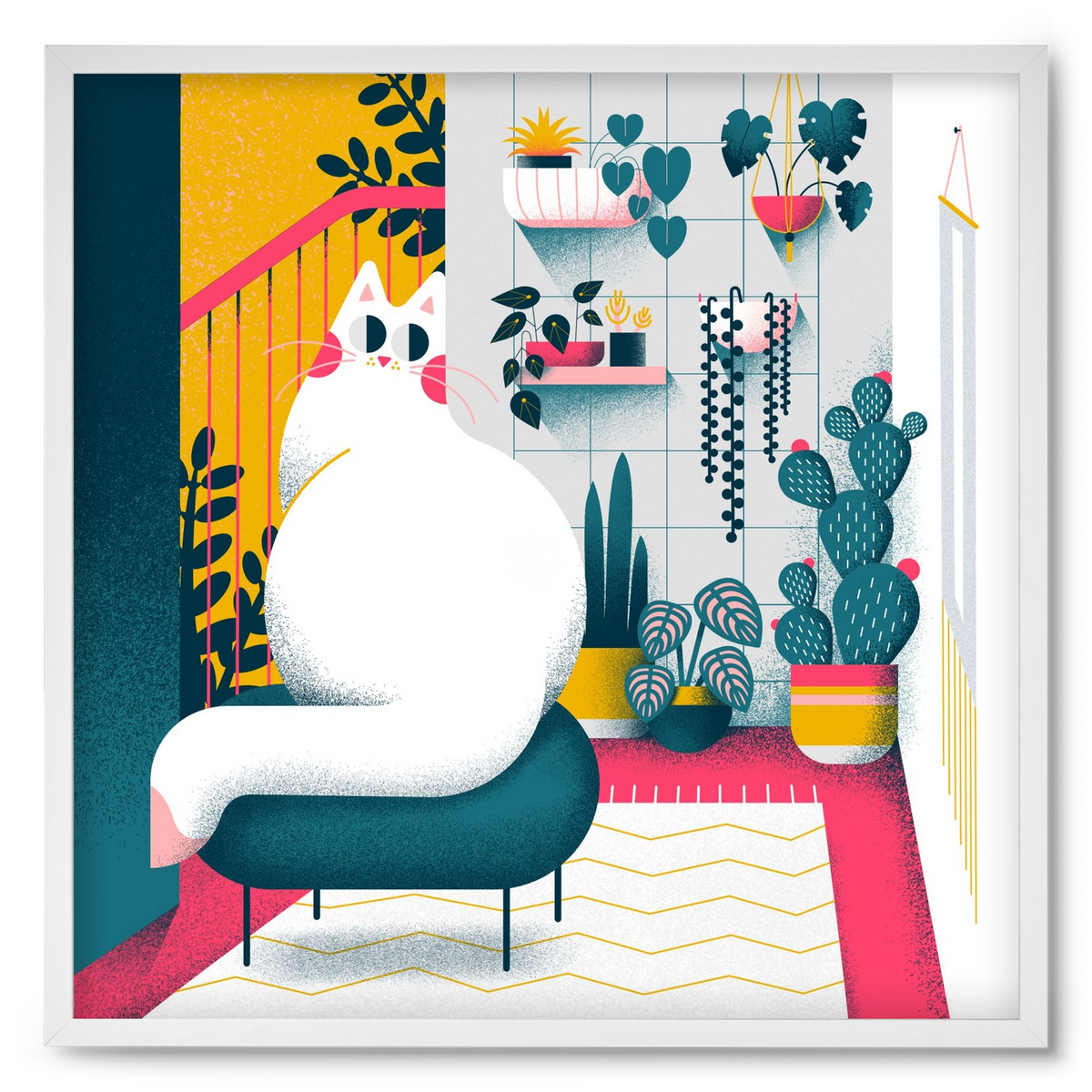 Plantmom, 50x50 cm (50x50 cm), Fehér keret