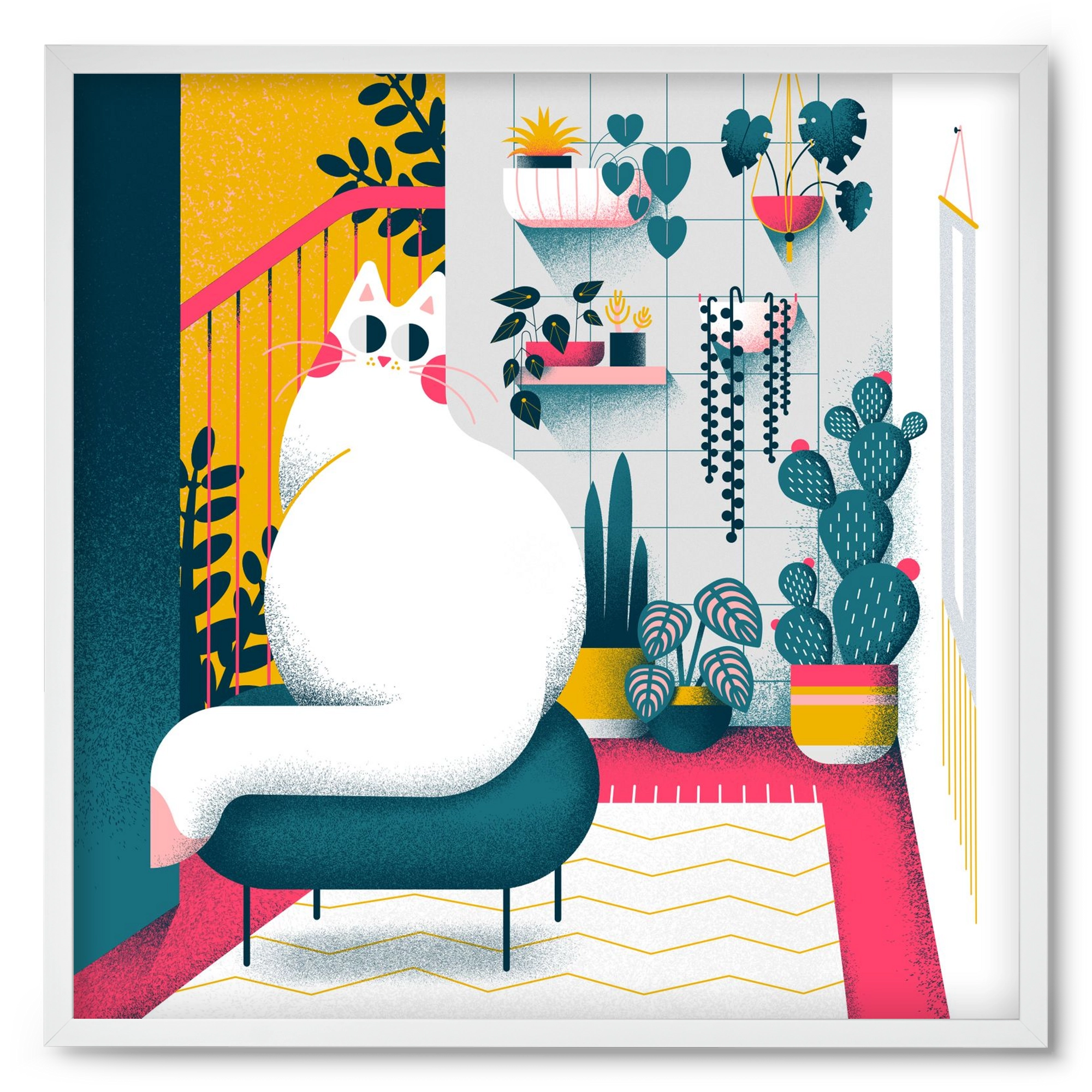 Plantmom, 50x50 cm (50x50 cm), Fehér keret