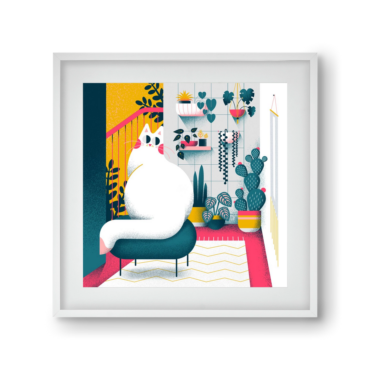 Plantmom, 30x30 cm (20x20 cm), Fehér keret, paszpartuval