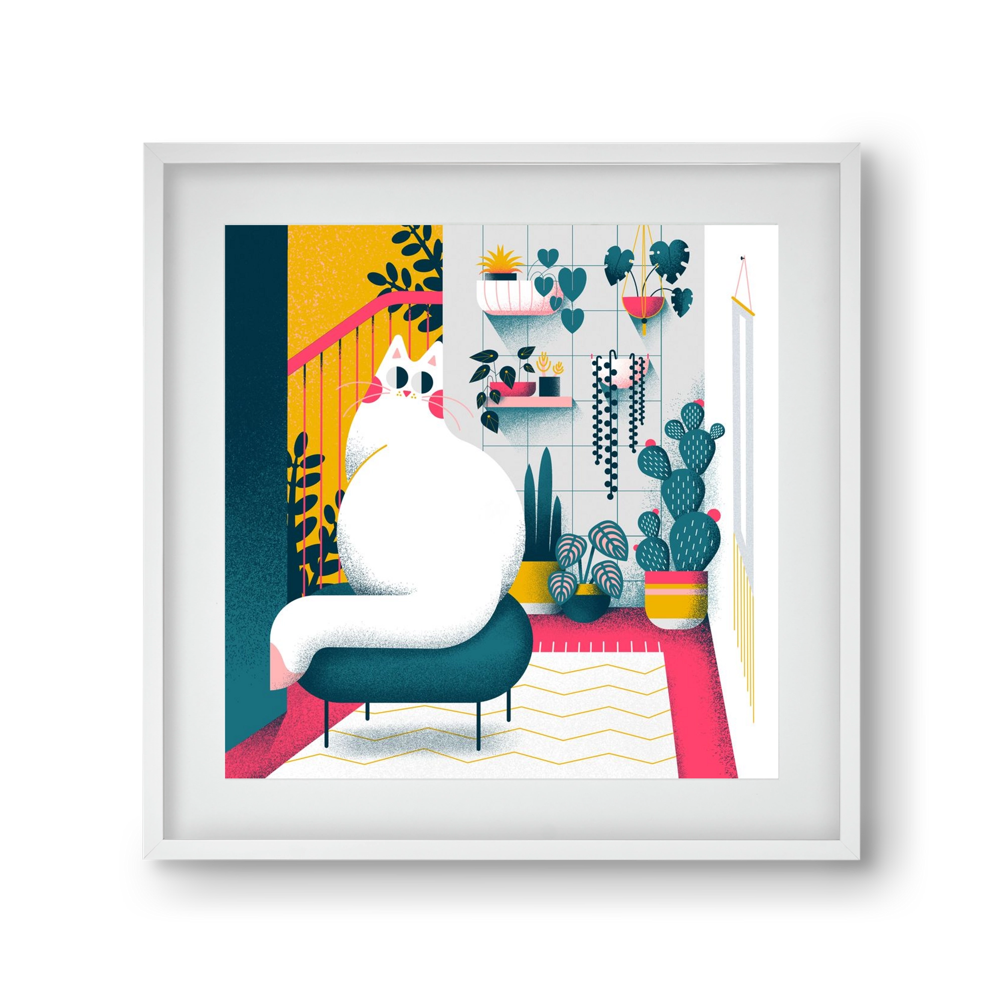 Plantmom, 30x30 cm (20x20 cm), Fehér keret, paszpartuval