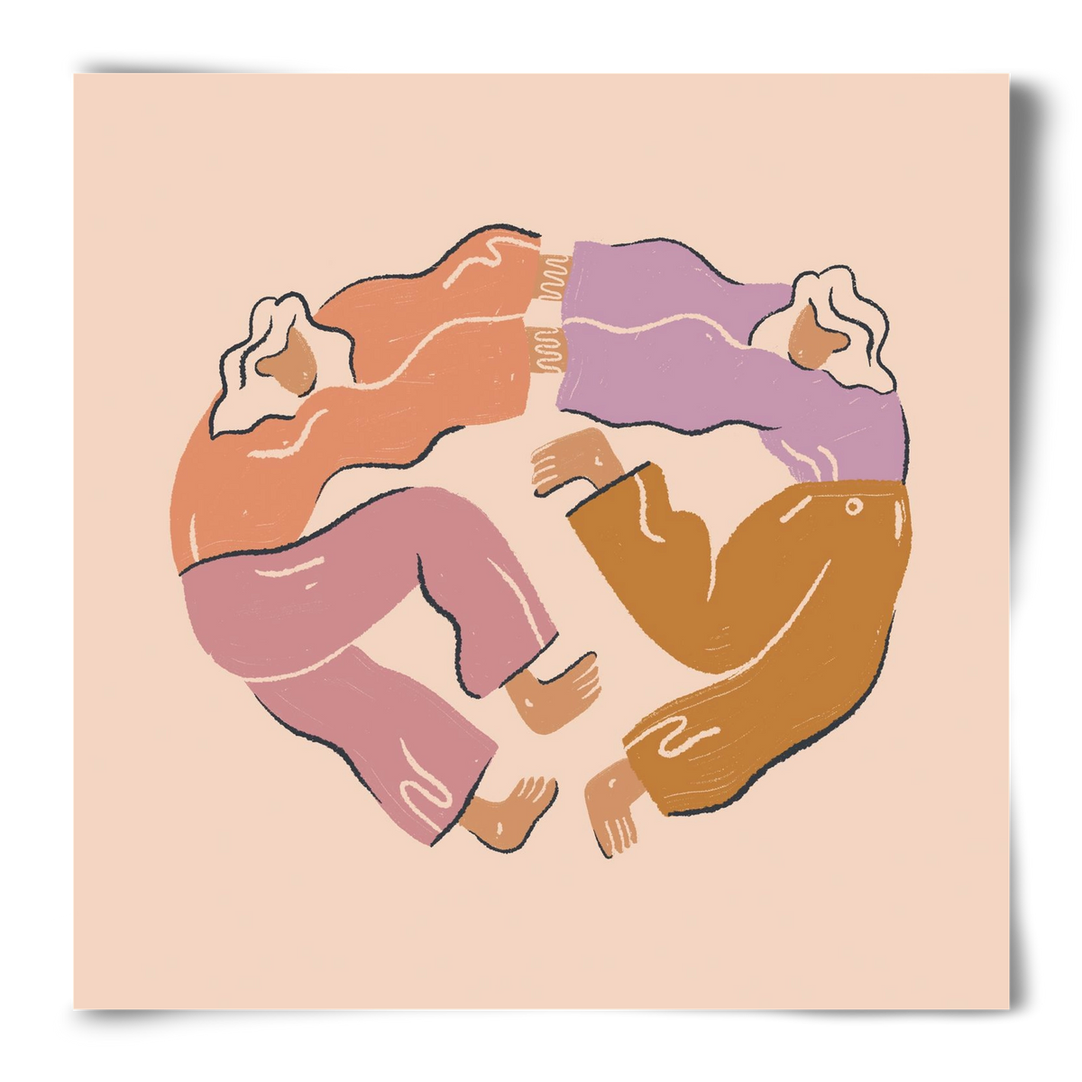 Dancing Together, 50x50 cm, Keret nélkül