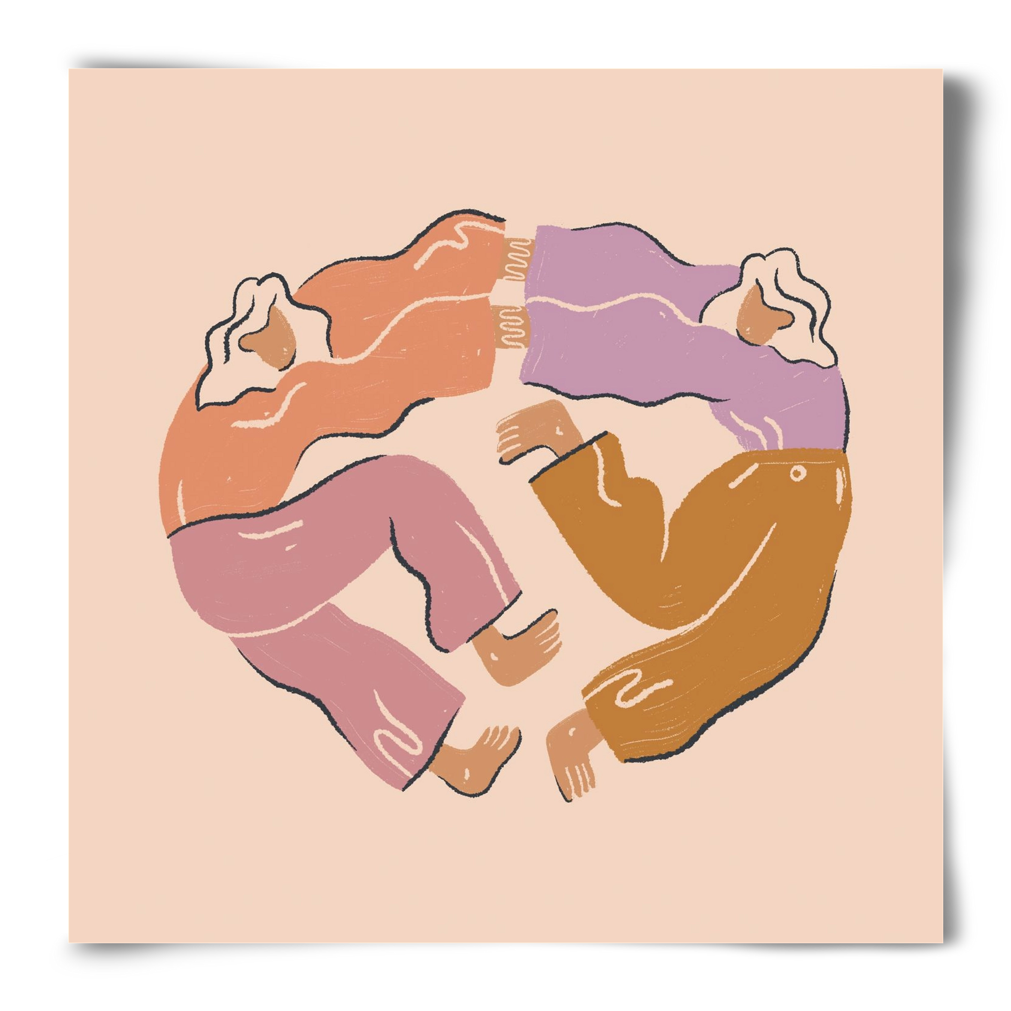 Dancing Together, 50x50 cm, Keret nélkül