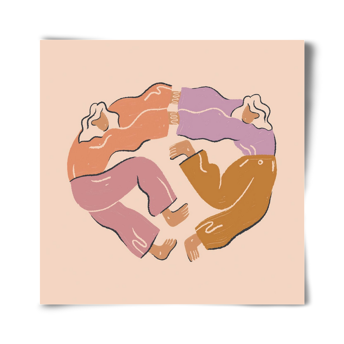 Dancing Together, 40x40 cm, Keret nélkül