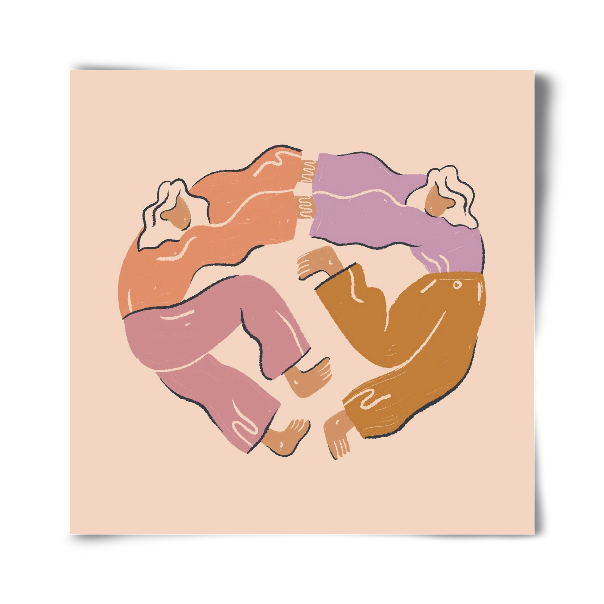 Dancing Together, 40x40 cm, Keret nélkül