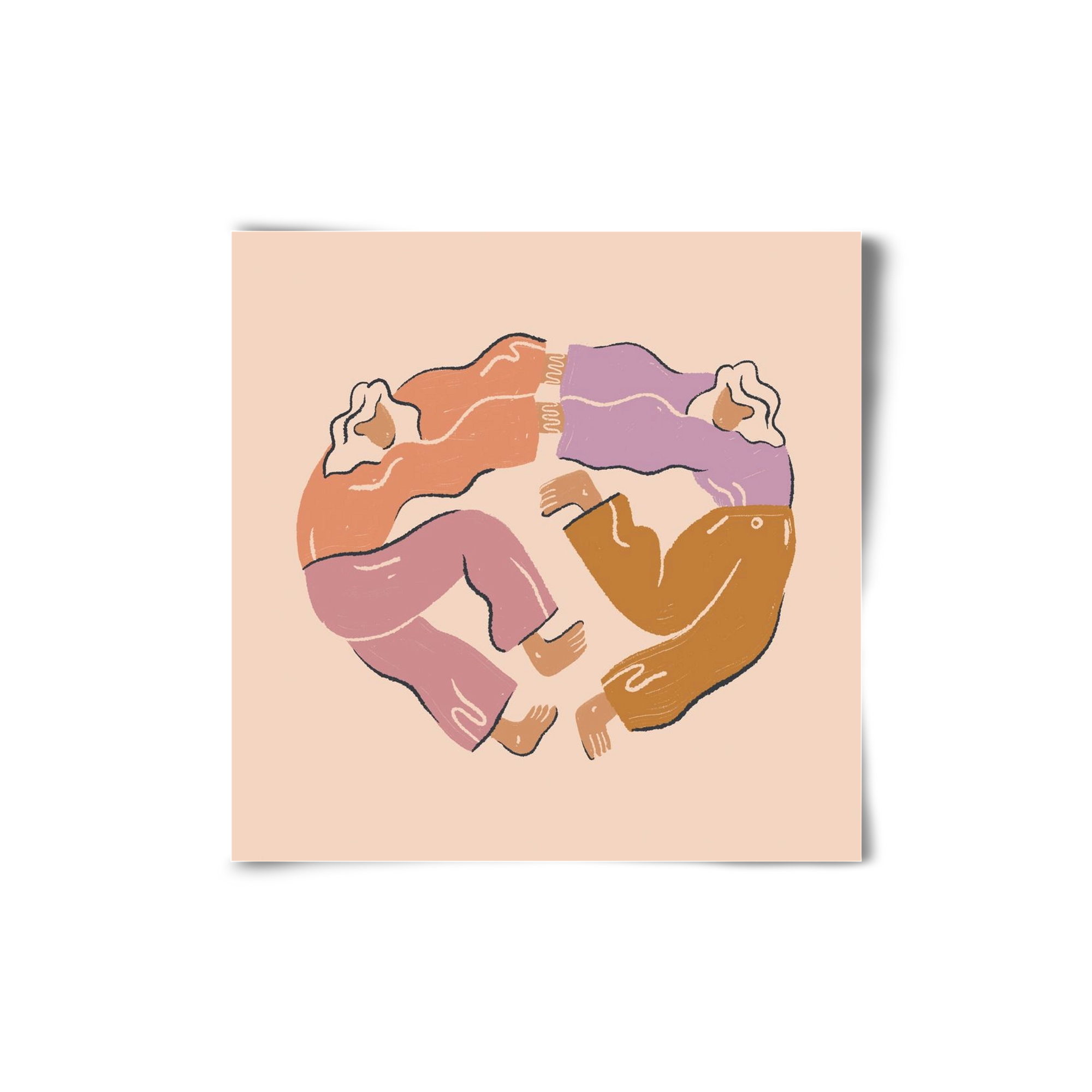 Dancing Together, 20x20 cm, Keret nélkül