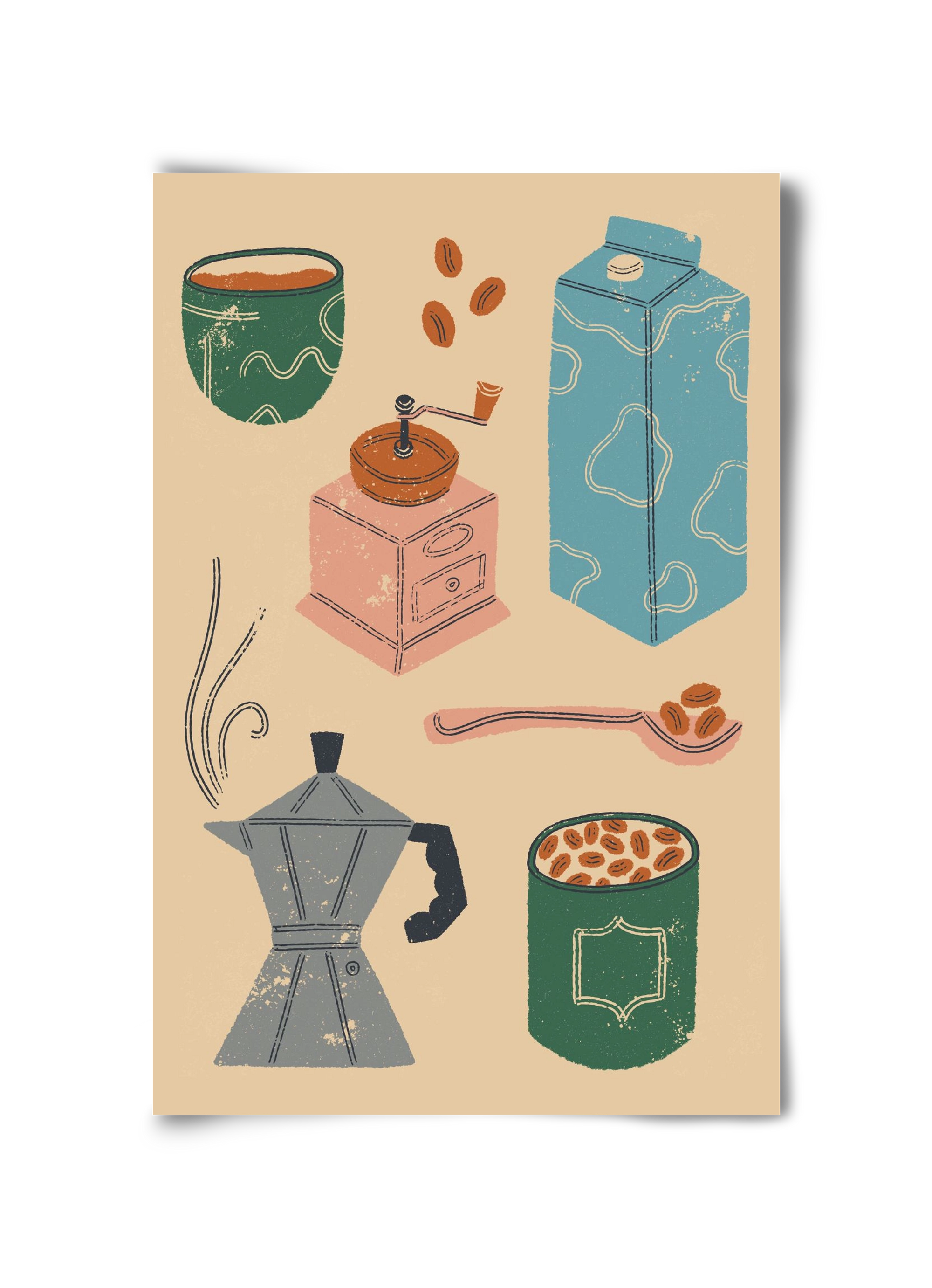 Coffee Essentials, 30x45 cm, Keret nélkül