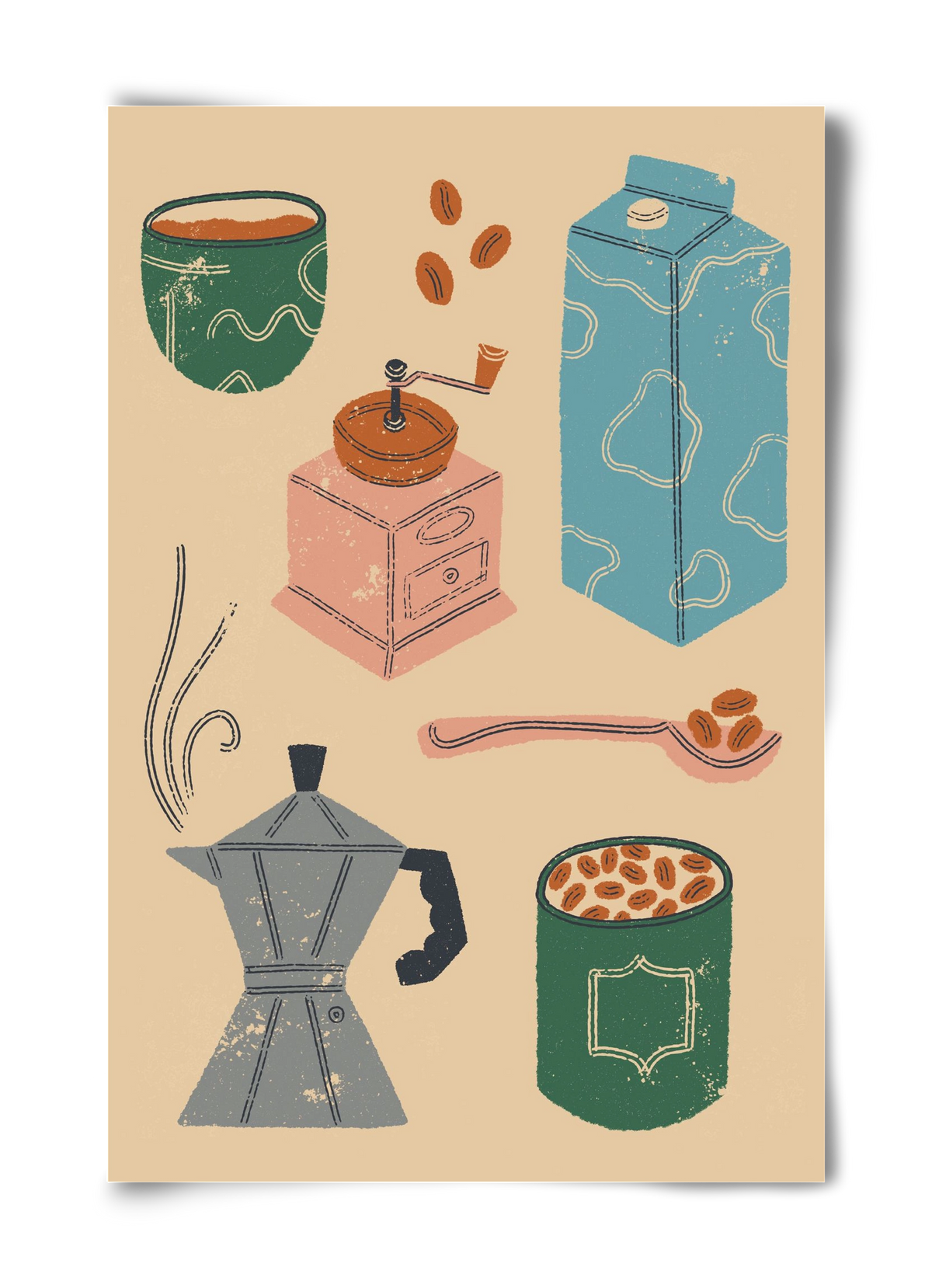 Coffee Essentials, 40x60 cm, Keret nélkül