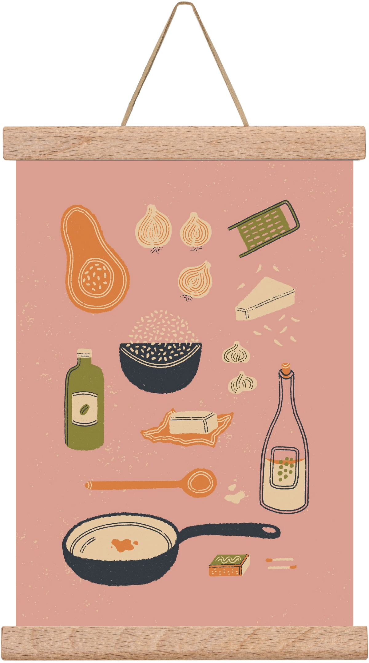 Risotto Dinner, 20x30 cm (20x30 cm), Tölgy akasztó