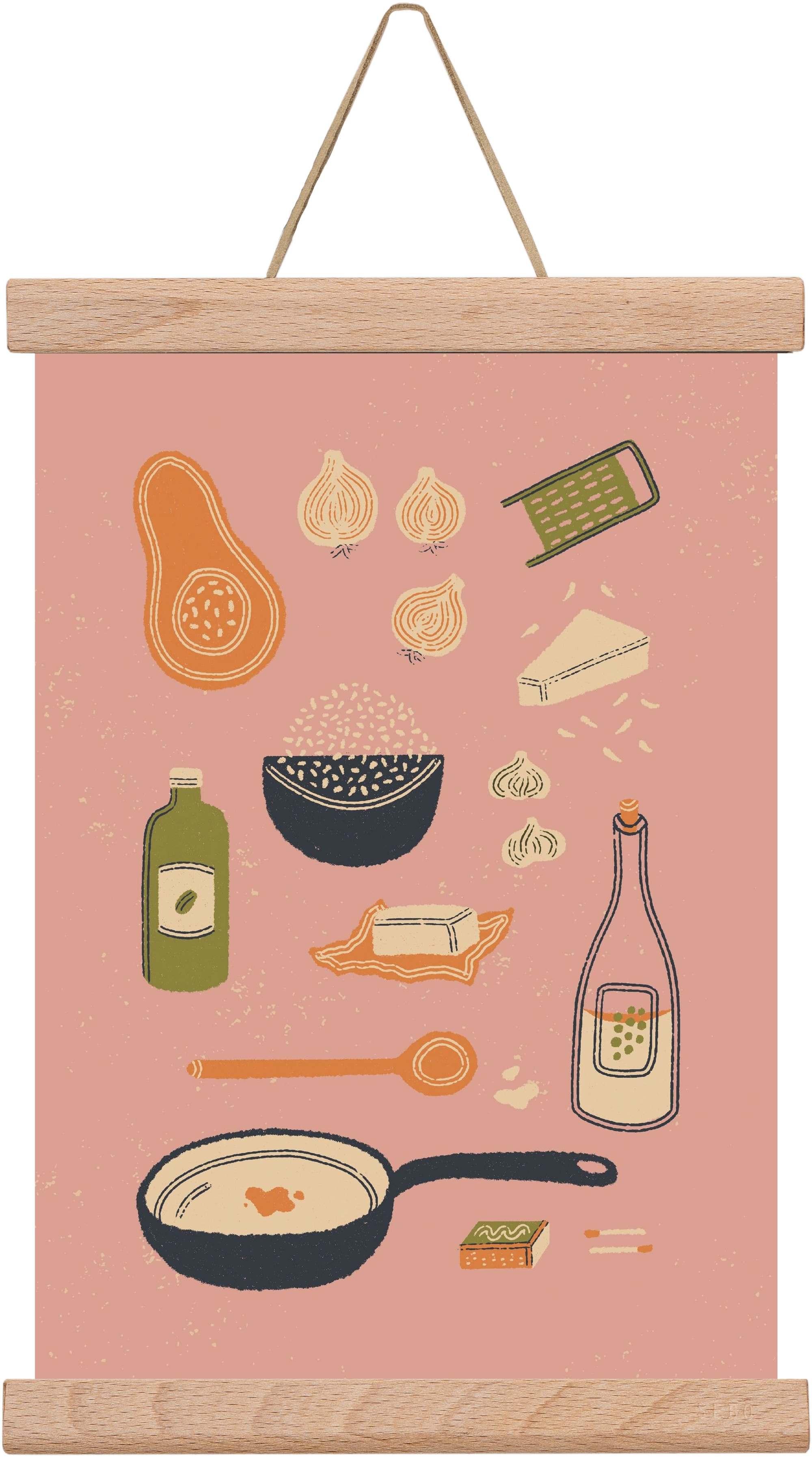 Risotto Dinner, 20x30 cm (20x30 cm), Tölgy akasztó