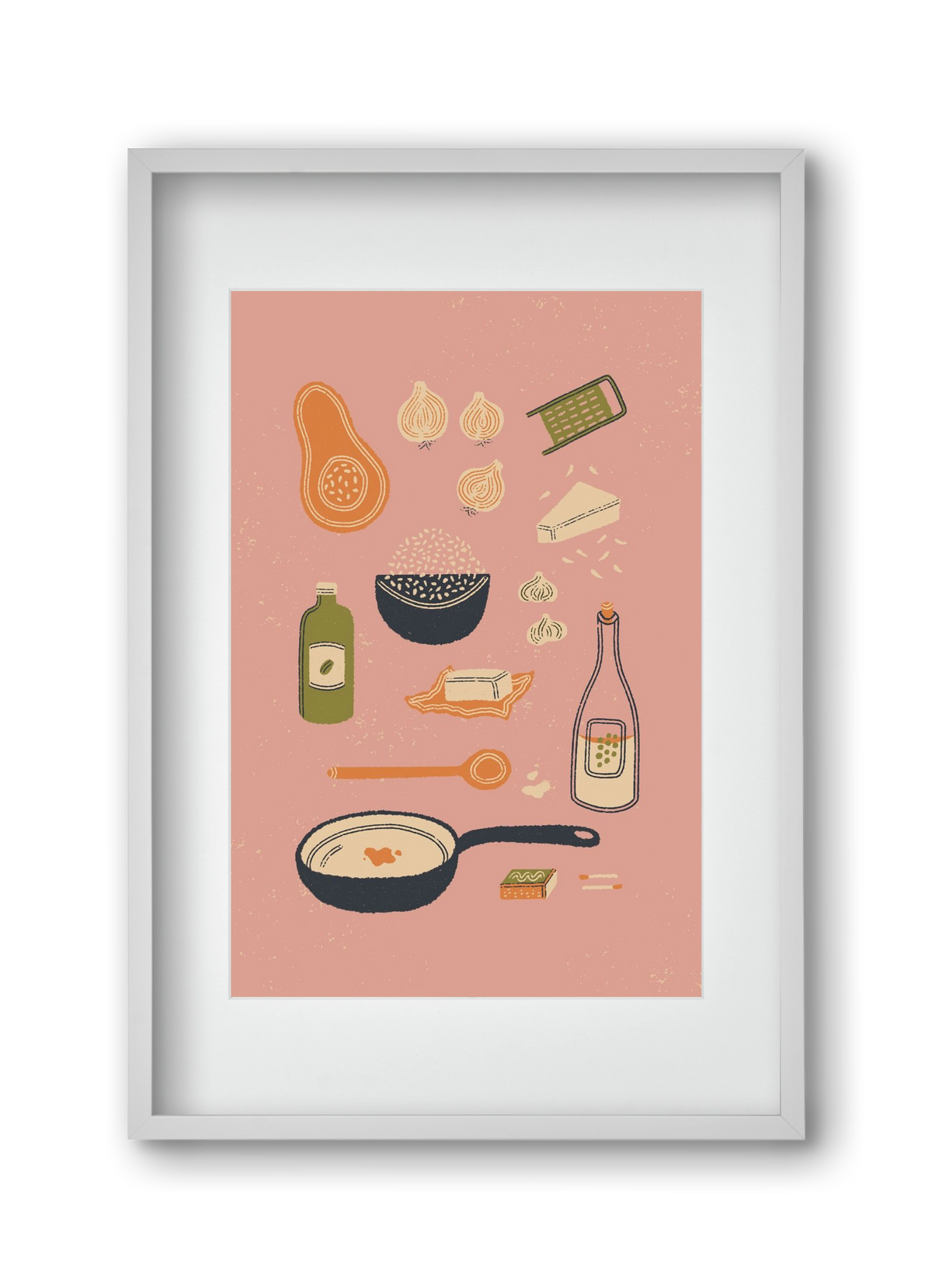 Risotto Dinner, 30x45 cm (20x30 cm), Fehér keret, paszpartuval