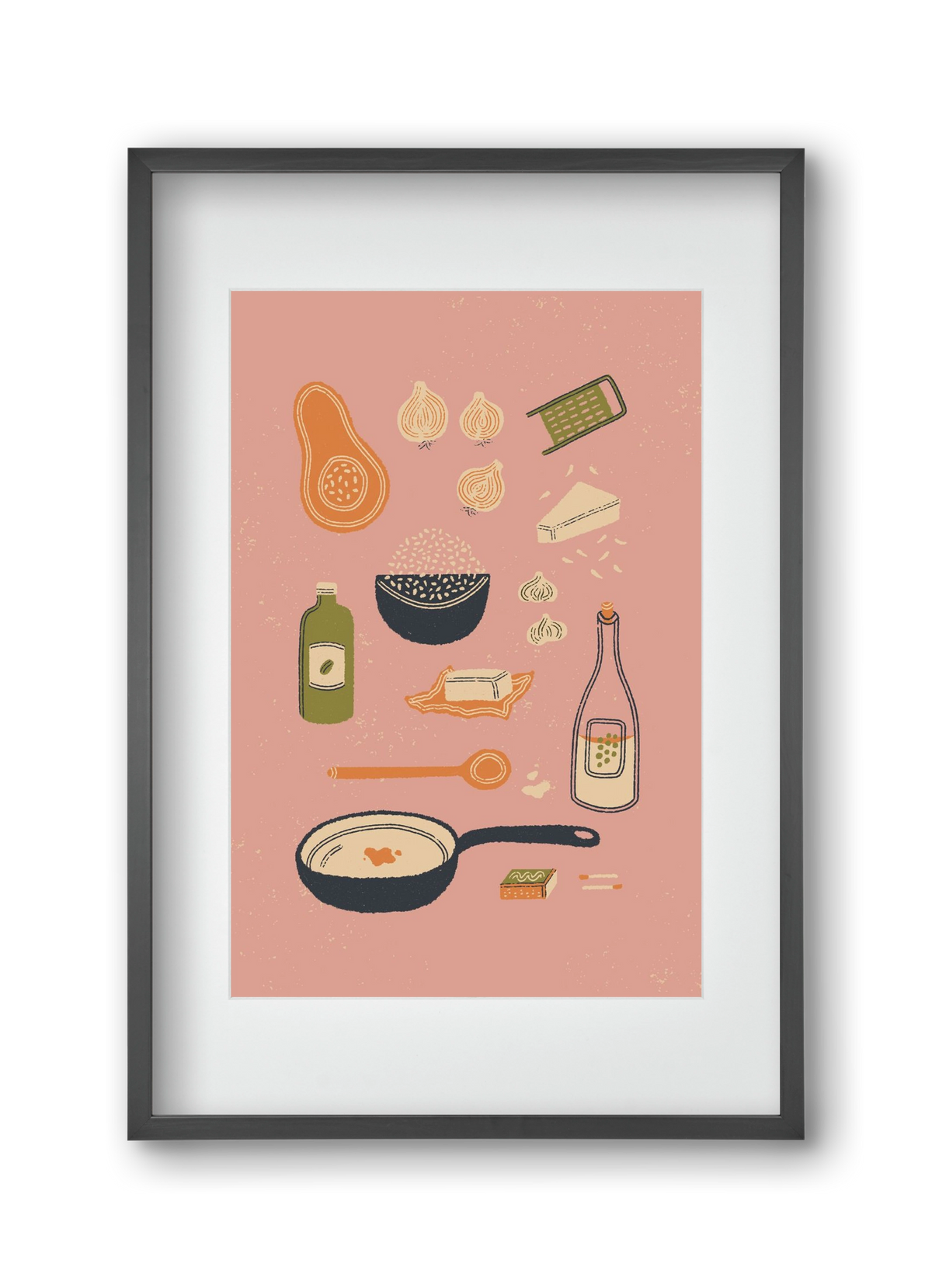 Risotto Dinner, 30x45 cm (20x30 cm), Fekete keret, paszpartuval