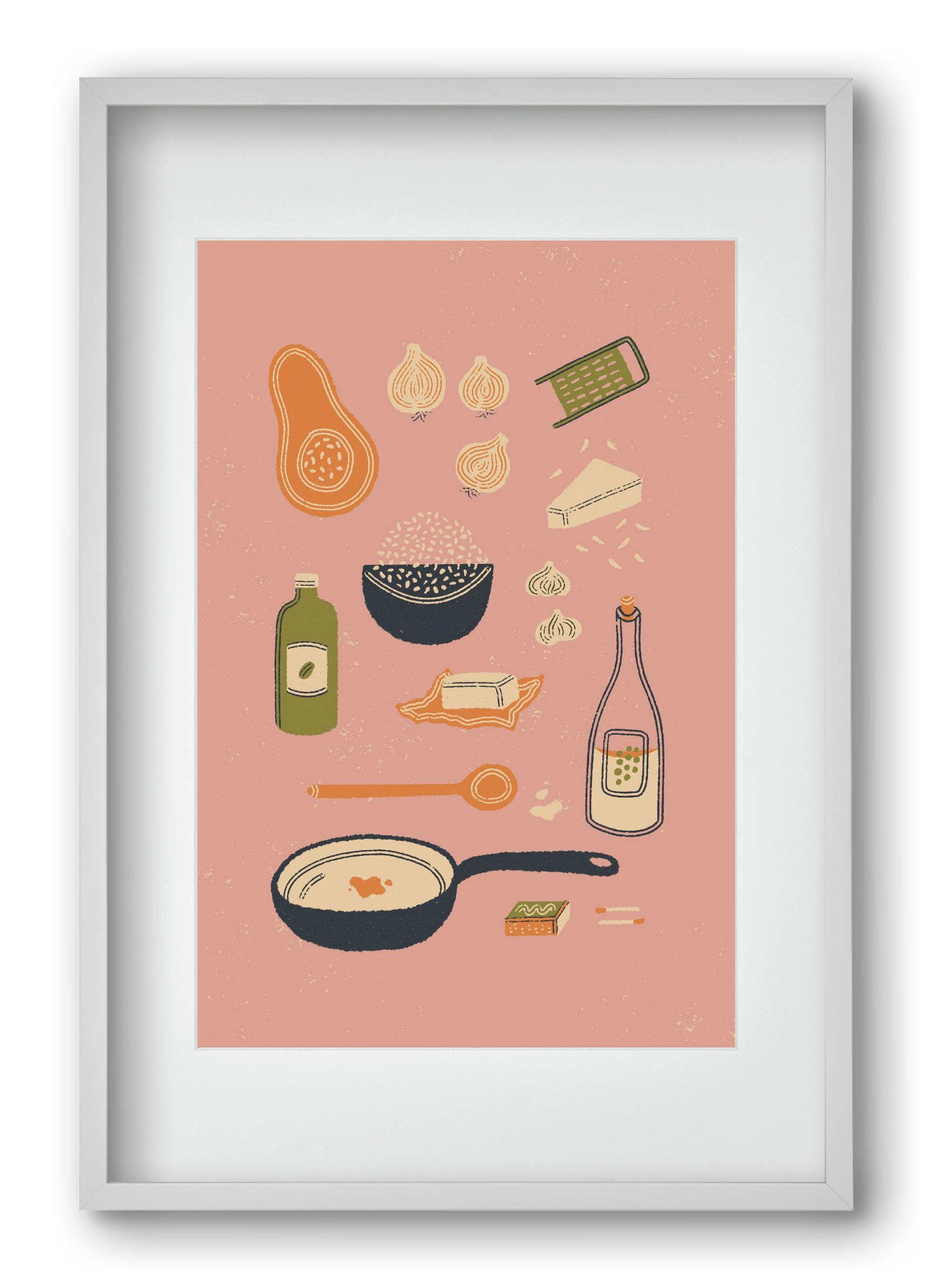 Risotto Dinner, 40x60 cm (30x45 cm), Fehér keret, paszpartuval