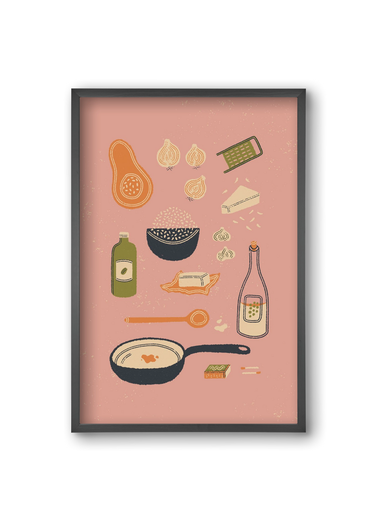 Risotto Dinner, 20x30 cm (20x30 cm), Fekete keret