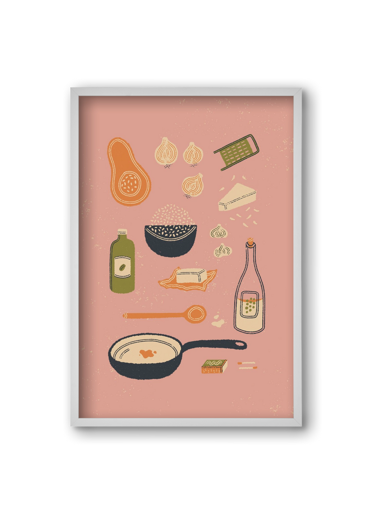 Risotto Dinner, 20x30 cm (20x30 cm), Fehér keret