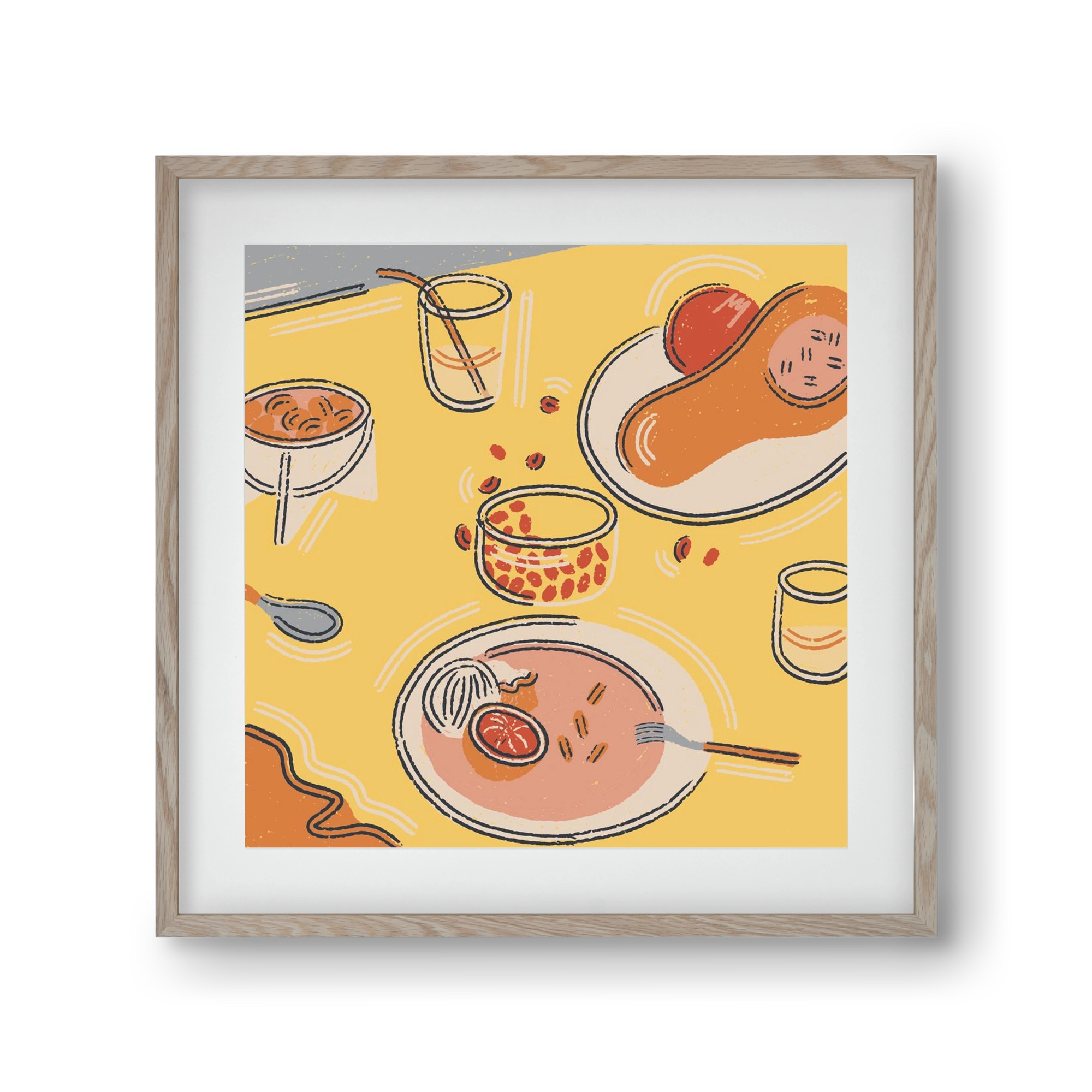 Orange Stillife, 30x30 cm (20x20 cm), Tölgy keret, paszpartuval