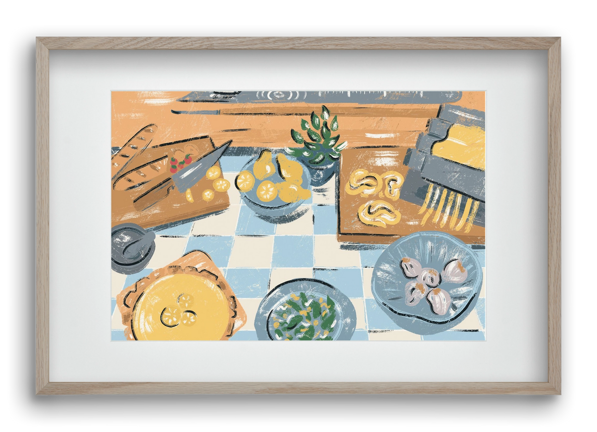Kitchen Stillife, 60x40 cm (45x30 cm), Tölgy keret, paszpartuval