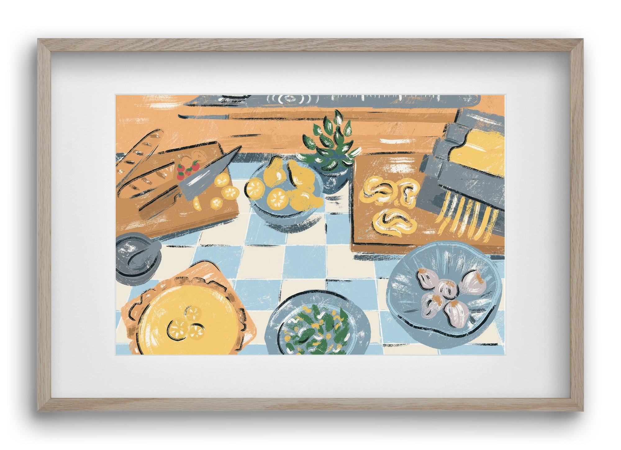 Kitchen Stillife, 60x40 cm (45x30 cm), Tölgy keret, paszpartuval