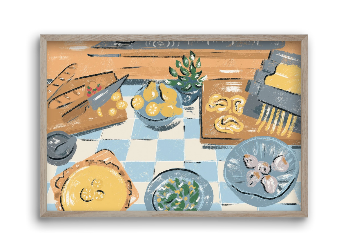 Kitchen Stillife, 45x30 cm (45x30 cm), Tölgy keret