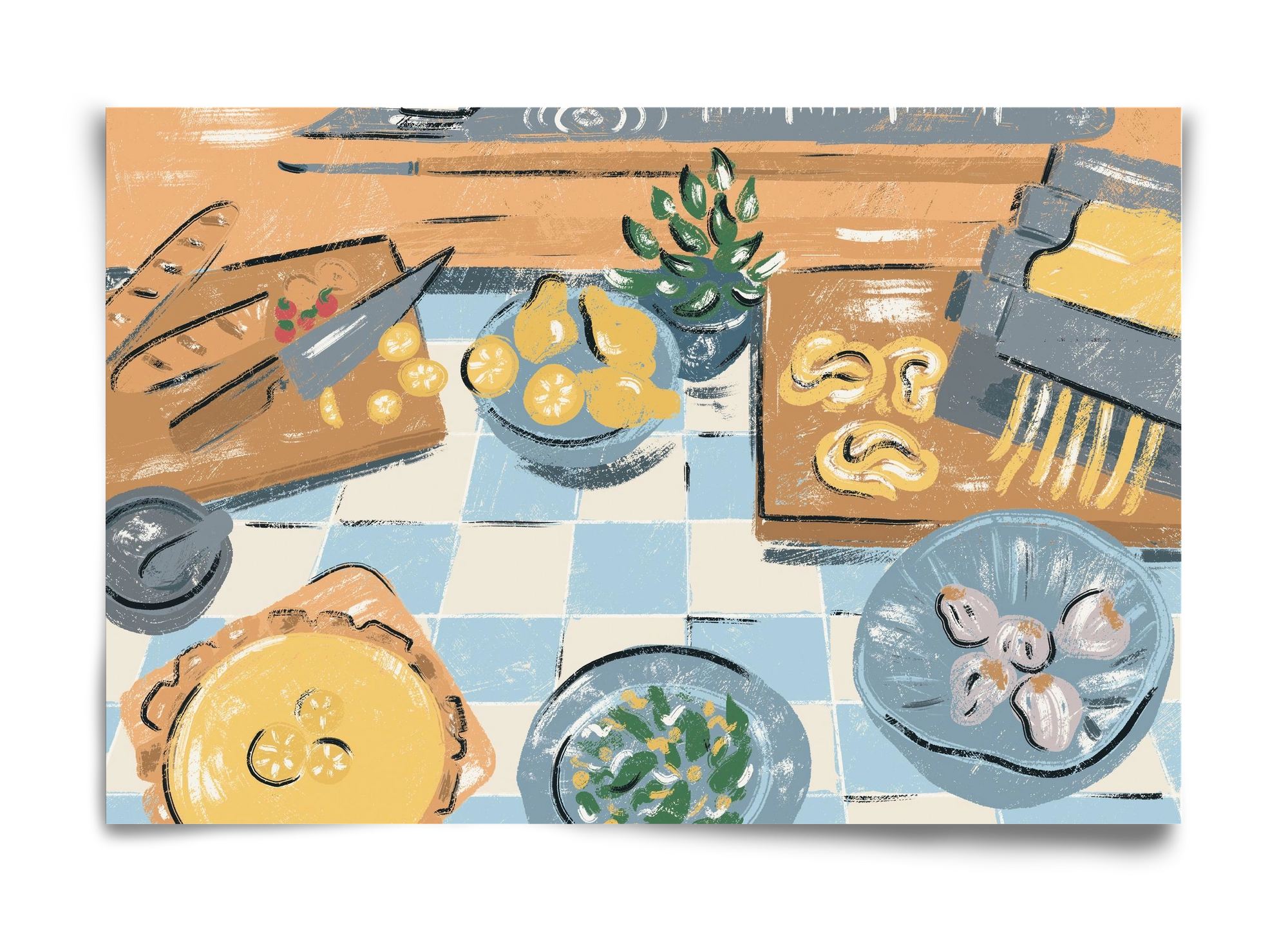 Kitchen Stillife, 60x40 cm, Keret nélkül