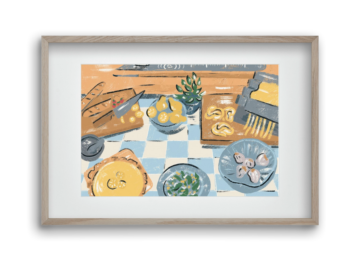 Kitchen Stillife, 45x30 cm (30x20 cm), Tölgy keret, paszpartuval