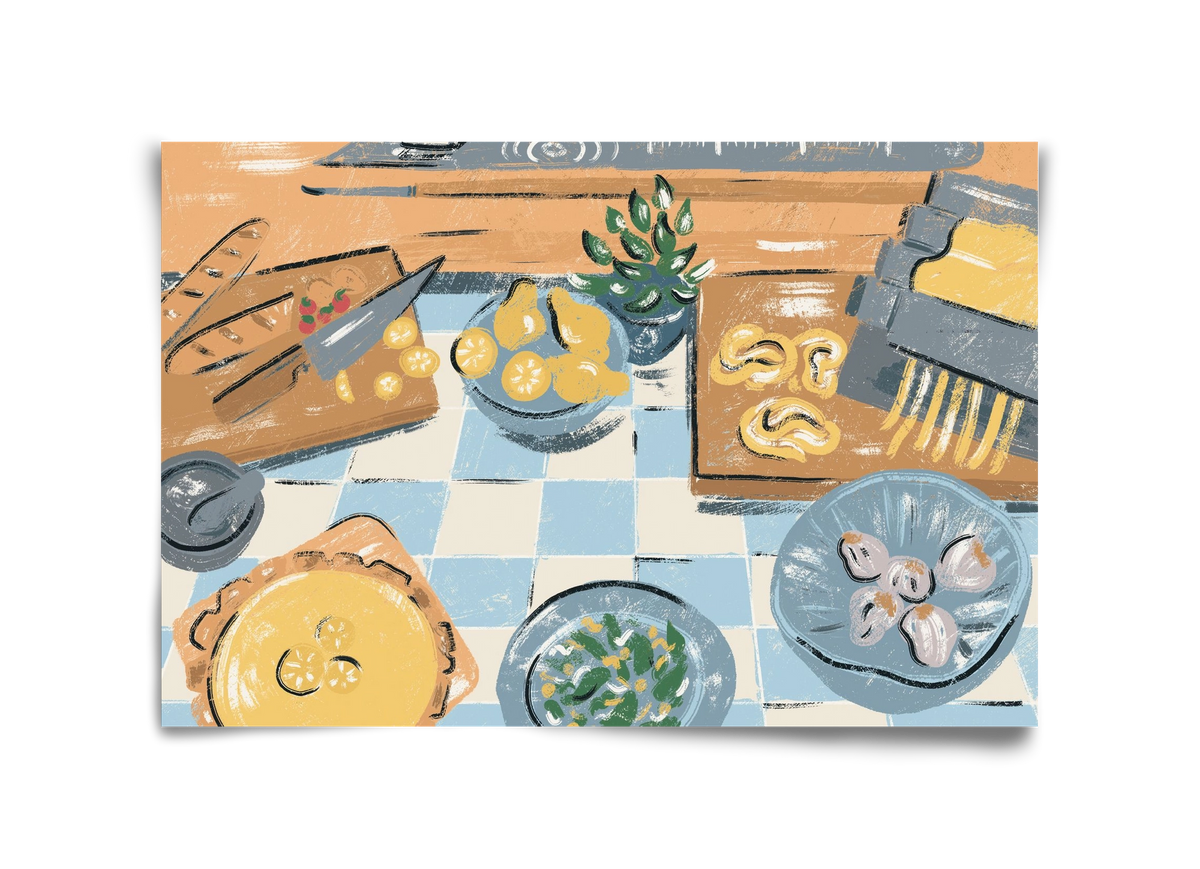 Kitchen Stillife, 45x30 cm, Keret nélkül