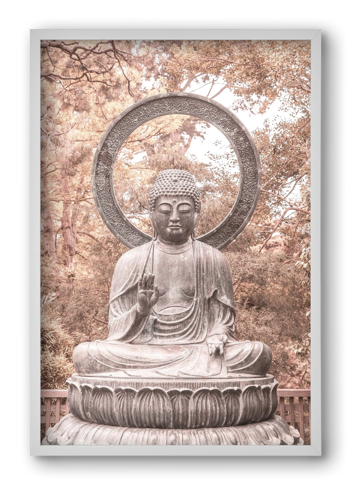 Buda, 40x60 cm (40x60 cm), Fehér keret