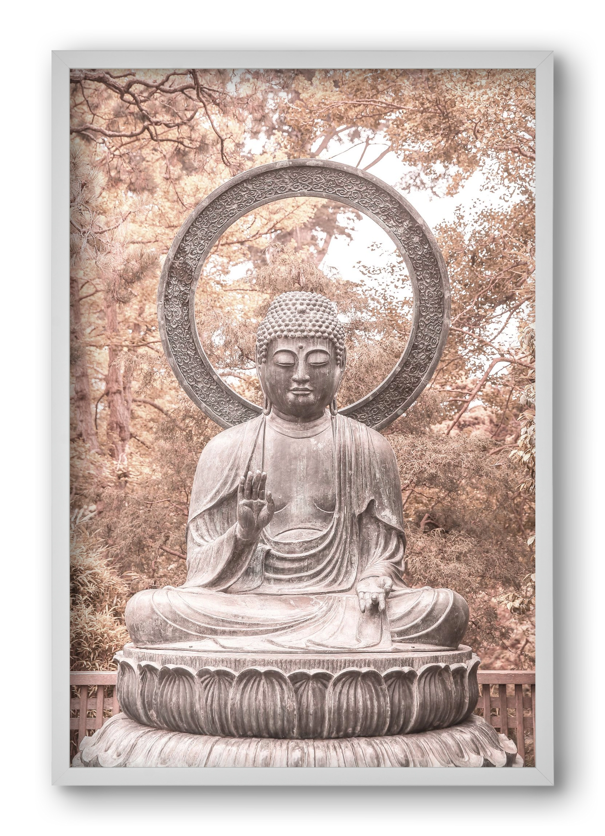 Buda, 40x60 cm (40x60 cm), Fehér keret