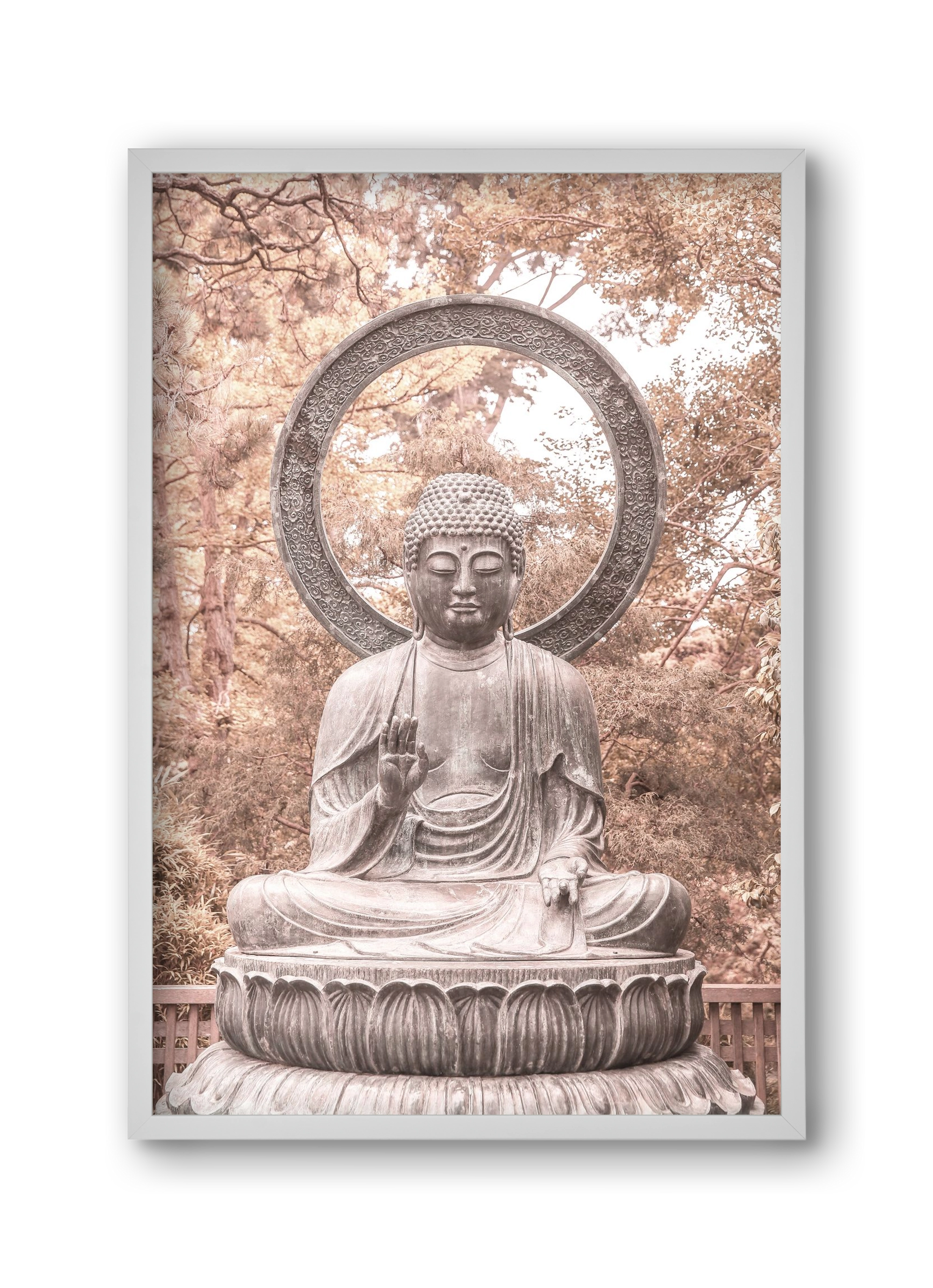 Buda, 30x45 cm (30x45 cm), Fehér keret