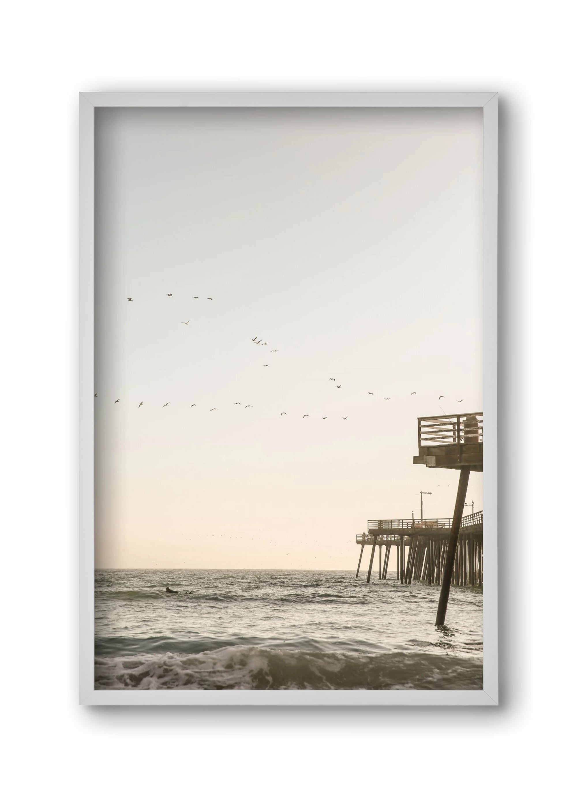 California, 30x45 cm (30x45 cm), Fehér keret