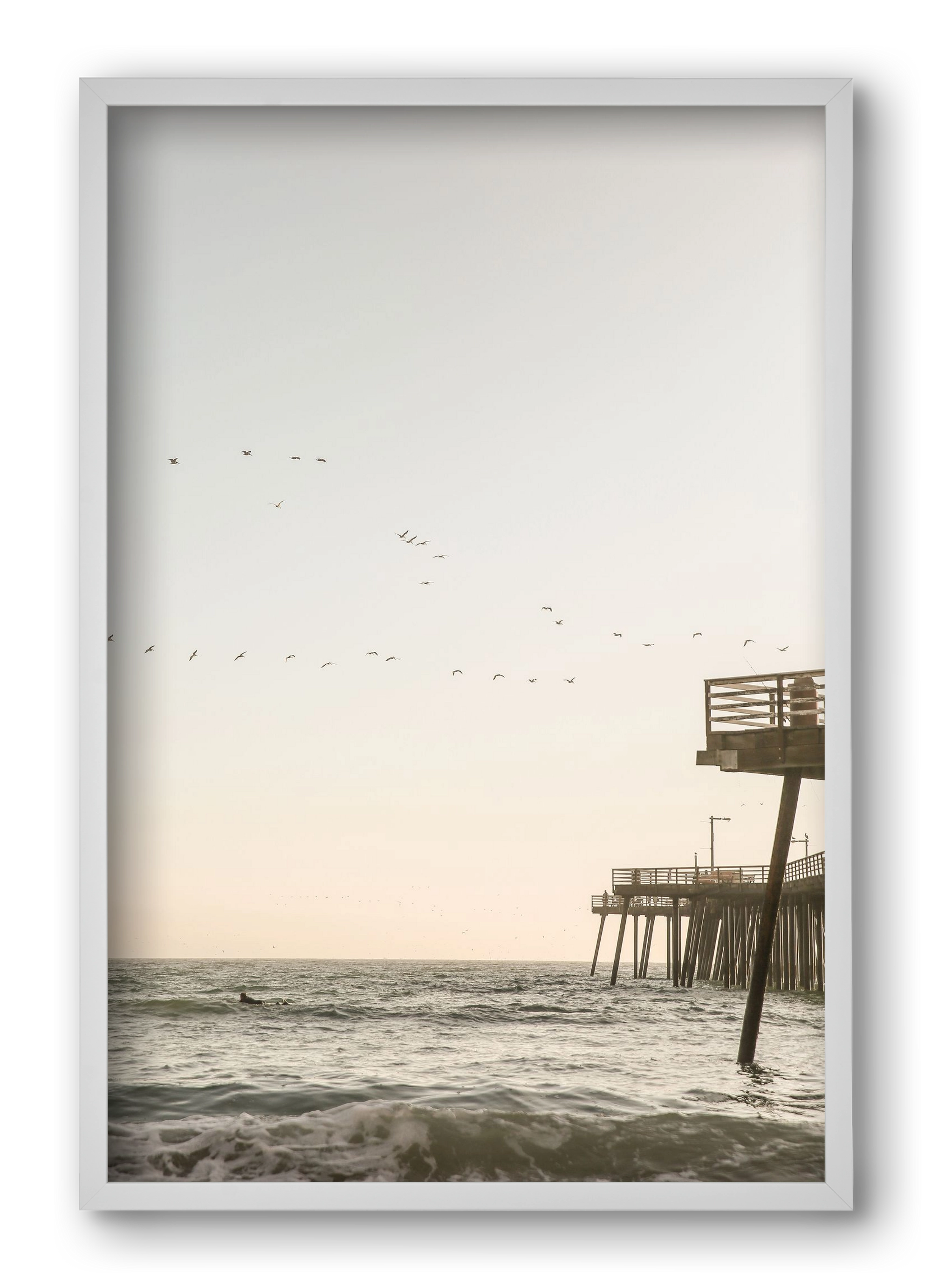 California, 40x60 cm (40x60 cm), Fehér keret