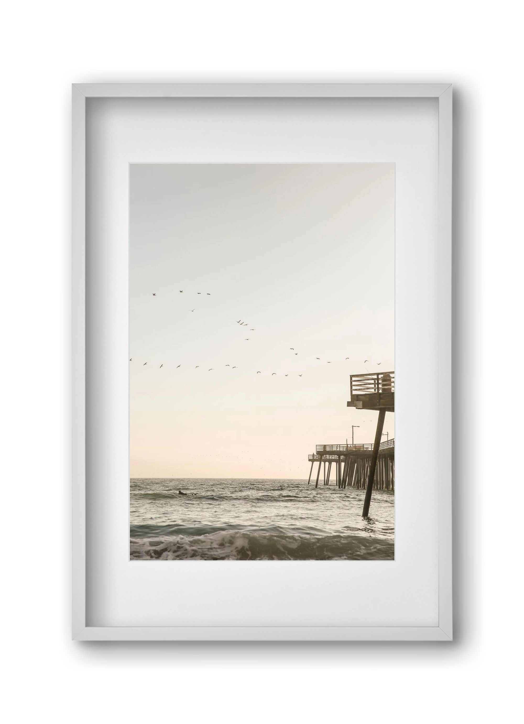 California, 30x45 cm (20x30 cm), Fehér keret, paszpartuval